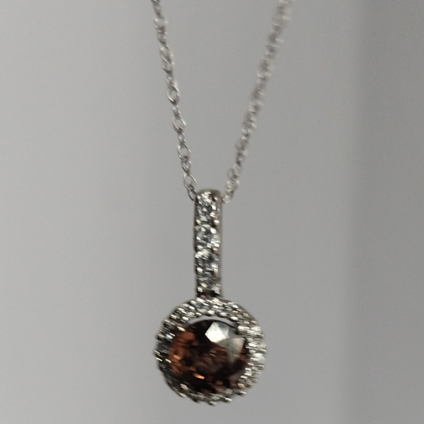 10K Gold Sapphire Pendant and Rope Chain