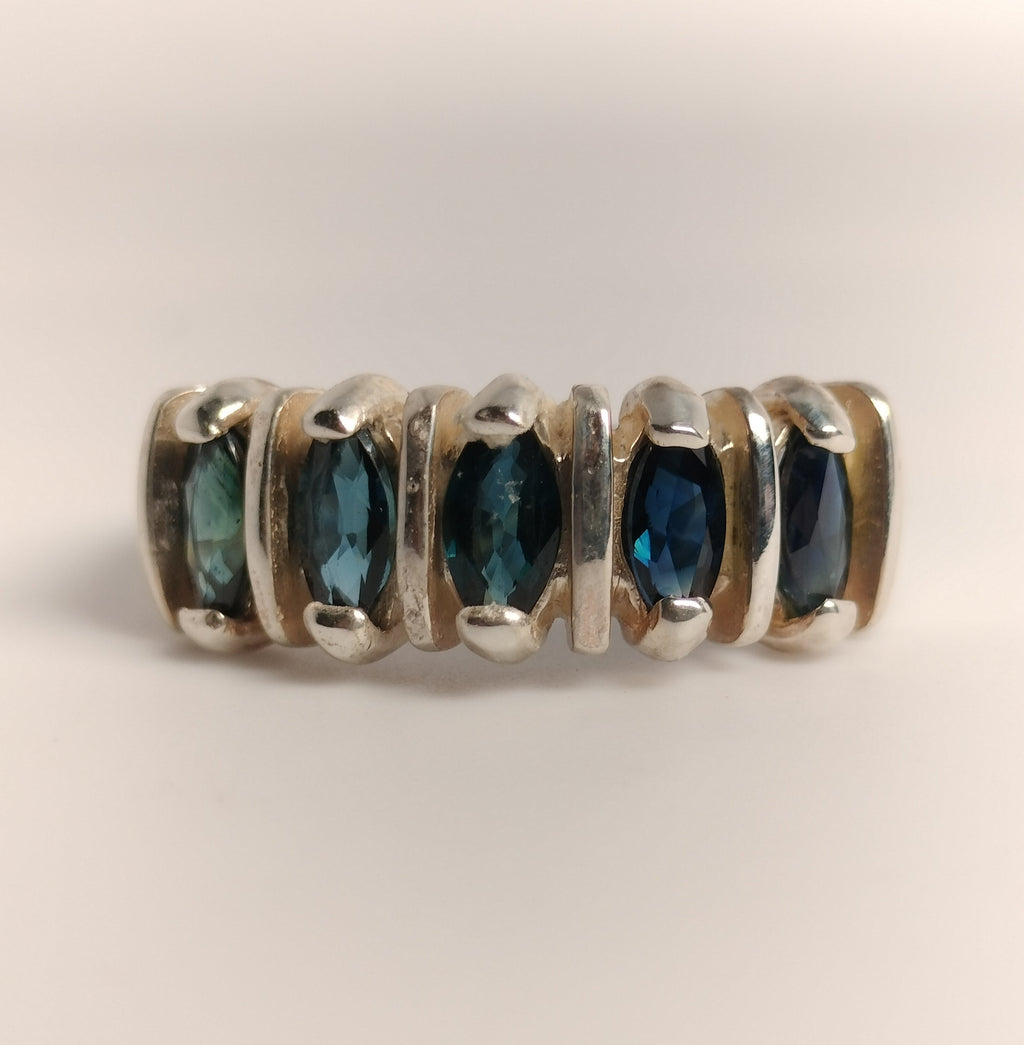 Sterling Silver Sapphire Ring