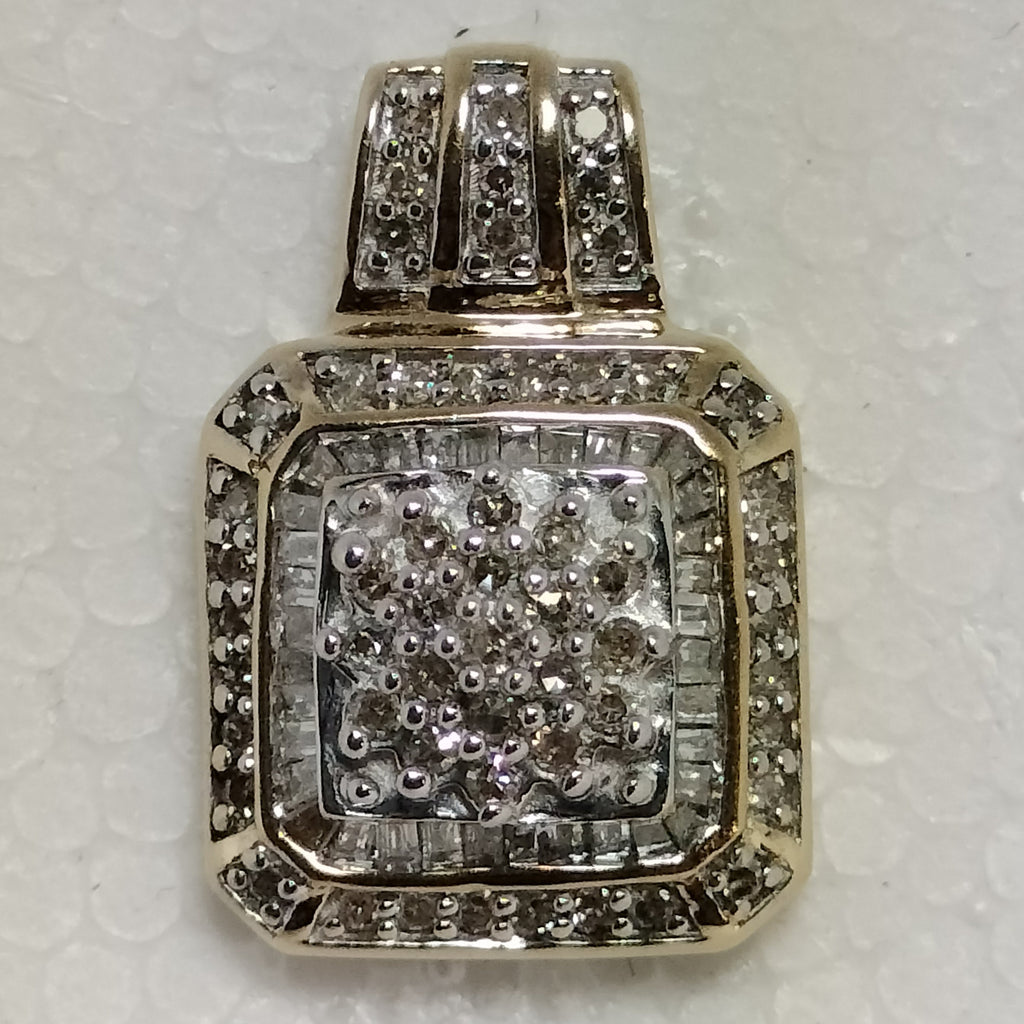 10k Gold Diamond Slide Pendant
