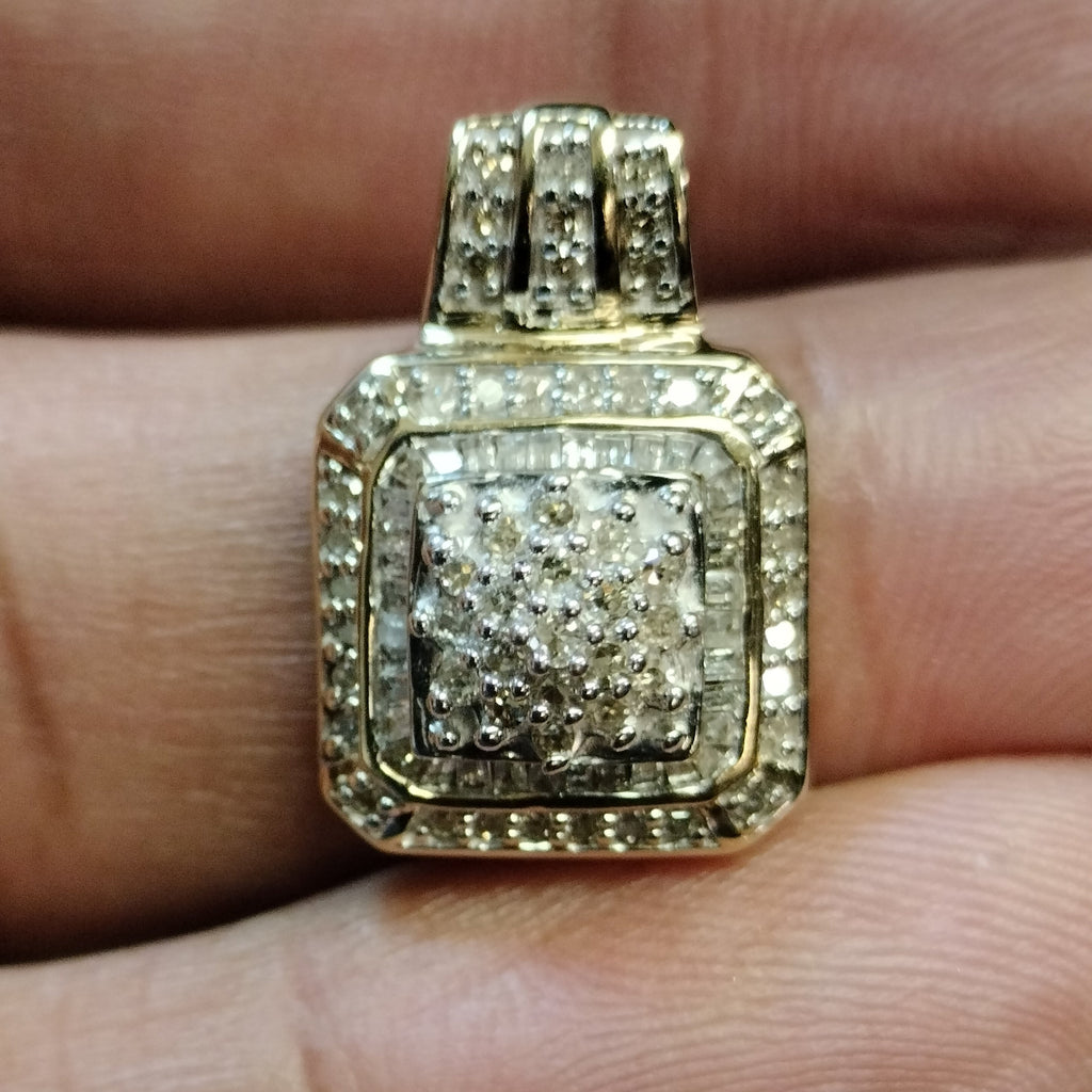 10k Gold Diamond Slide Pendant