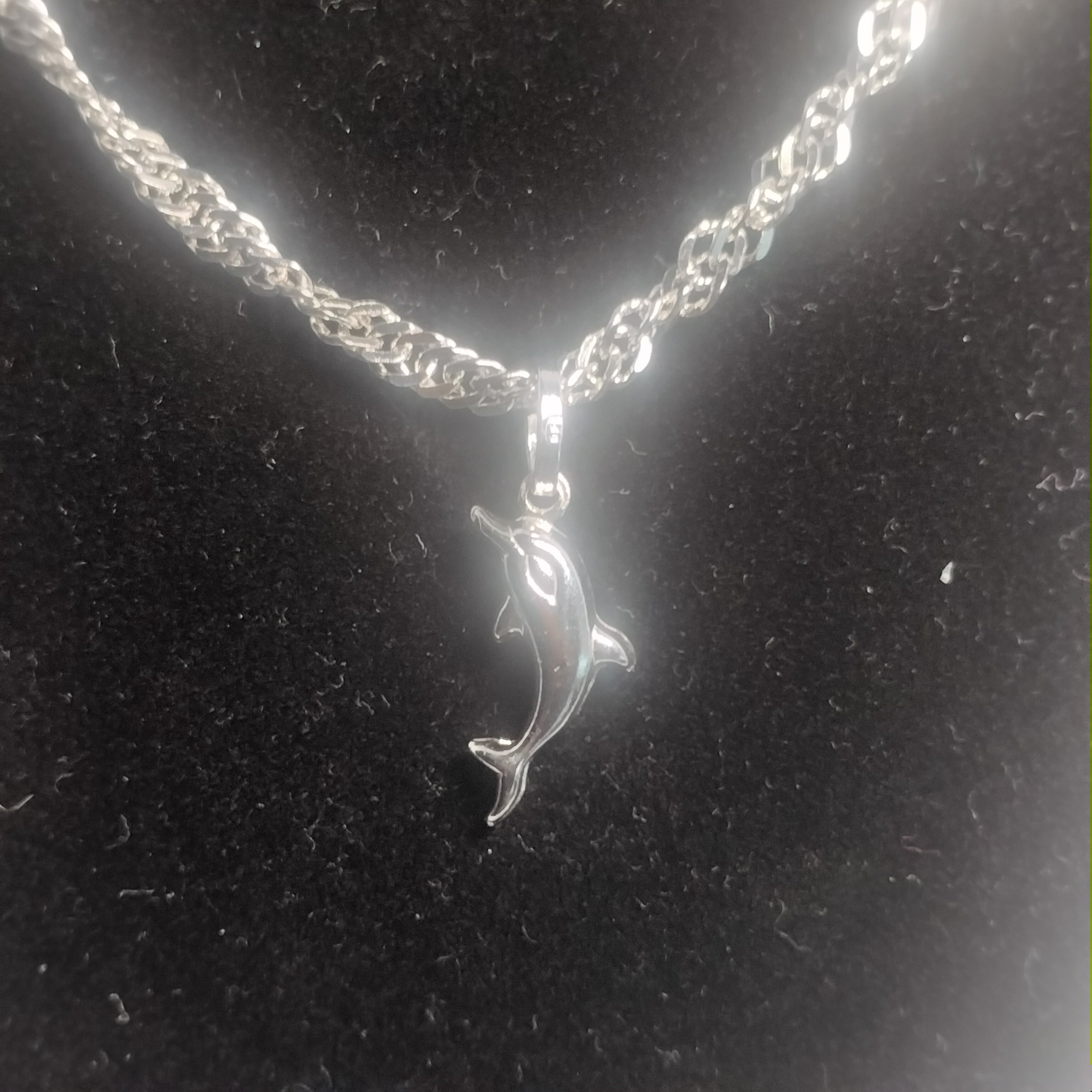 Sterling Silver Dolphin Pendant and chain