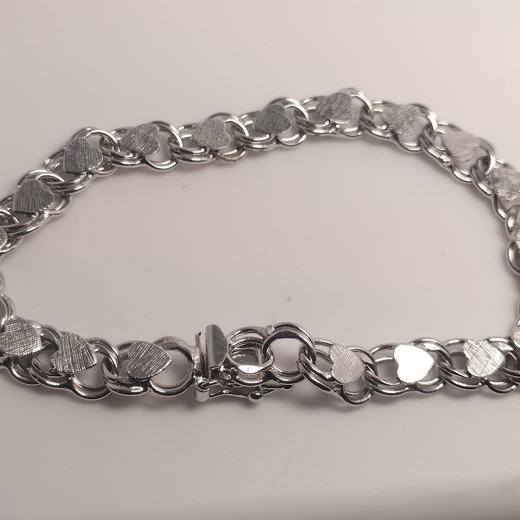 Sterling Silver Heart Bracelet