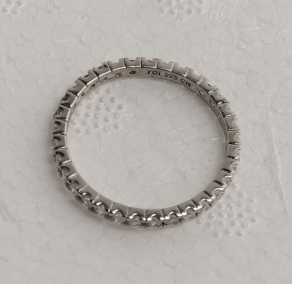 Sterling Silver Cubic Zirconia Eternity Ring