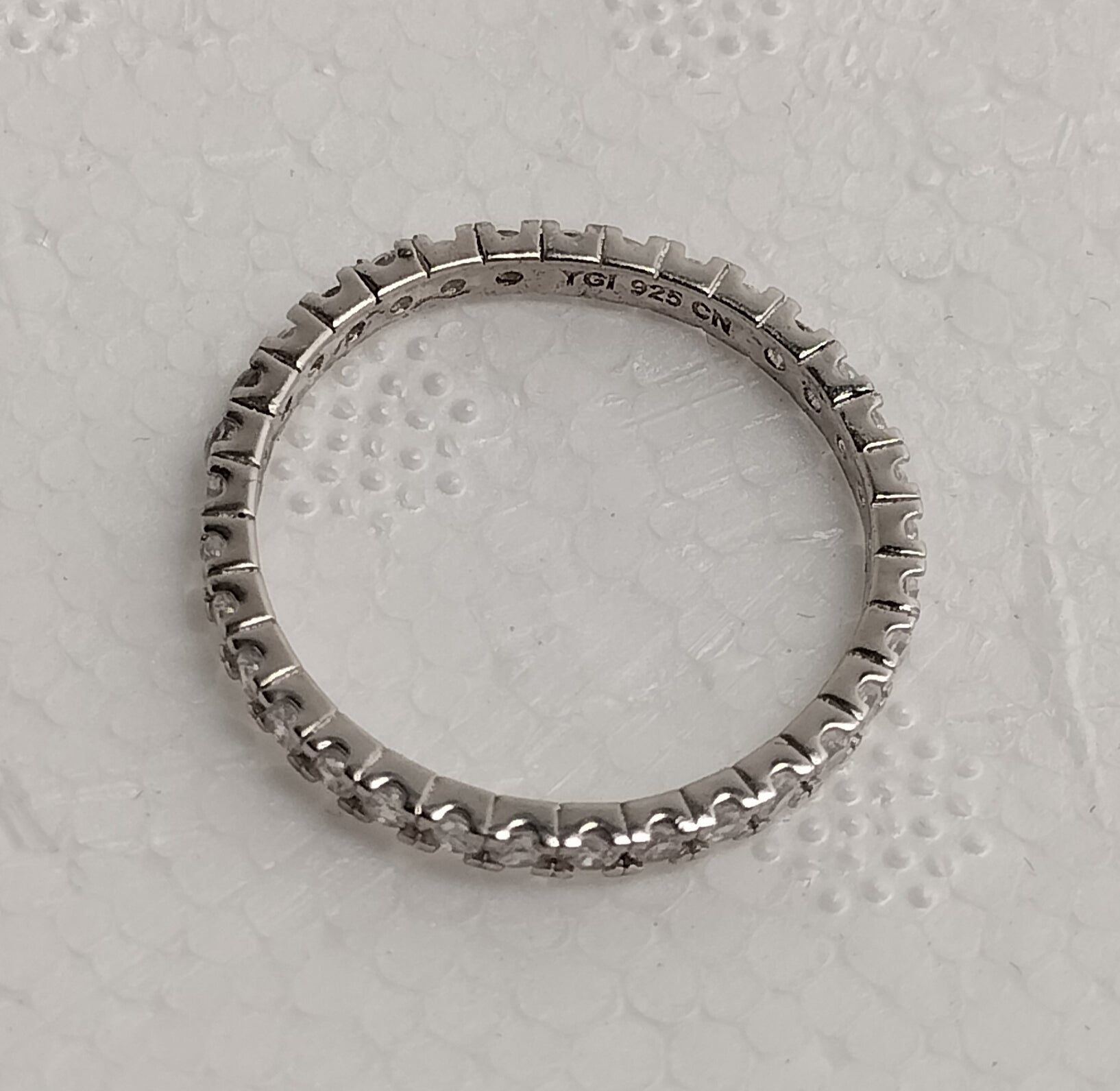 Sterling Silver Cubic Zirconia Eternity Ring