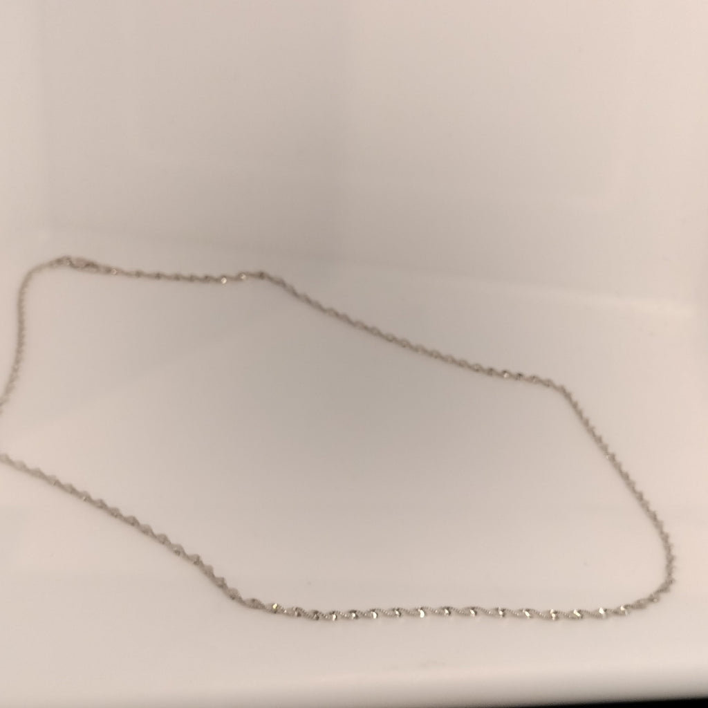 Sterling Silver Twisted herringbone Necklace