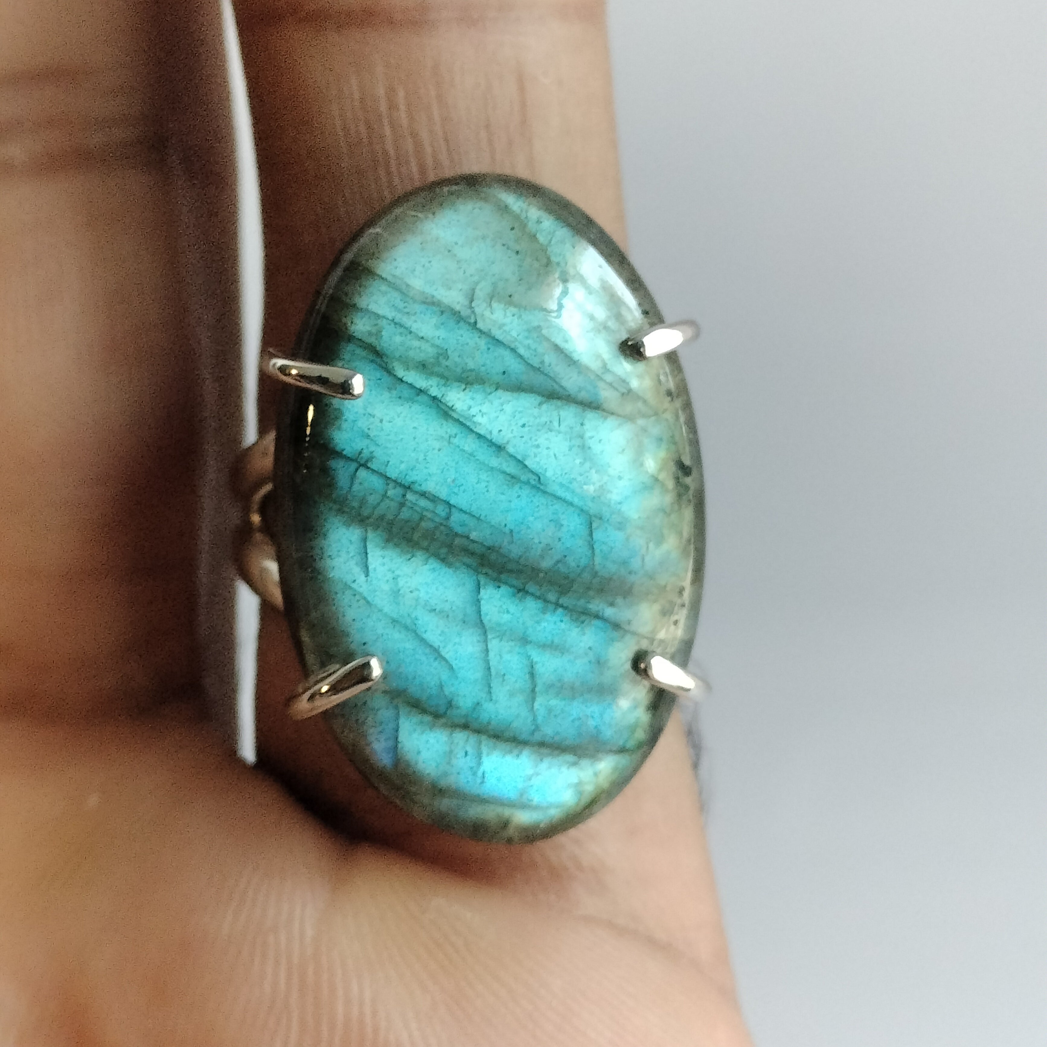 Sterling Silver Labradorite Ring