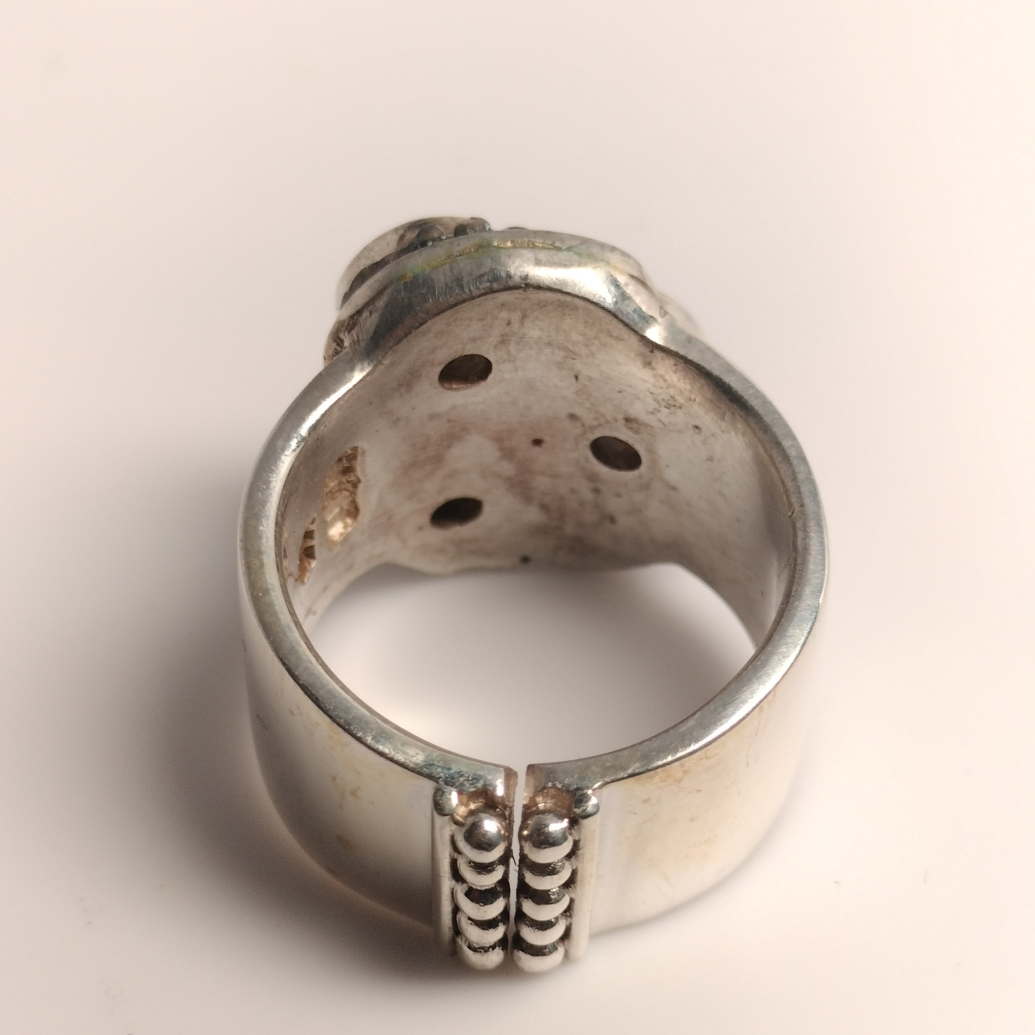 Sterling Silver Amethyst, Moonstone and Iolite Ring