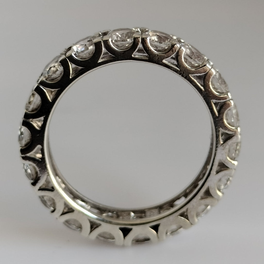 Sterling Silver Cubic Zirconia Eternity Band