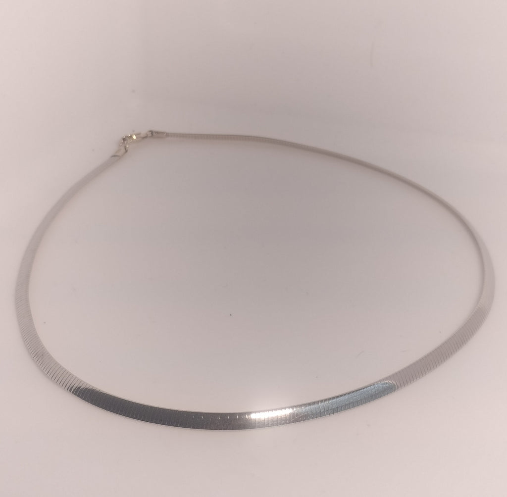 Sterling Silver Gold Plated Reversible Omega Necklace