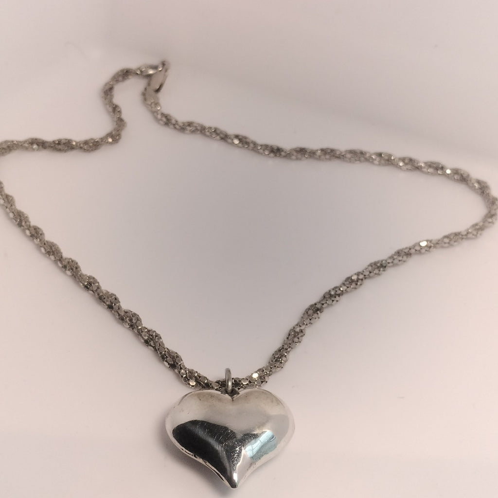 Sterling Silver Heart Pendant and Chain