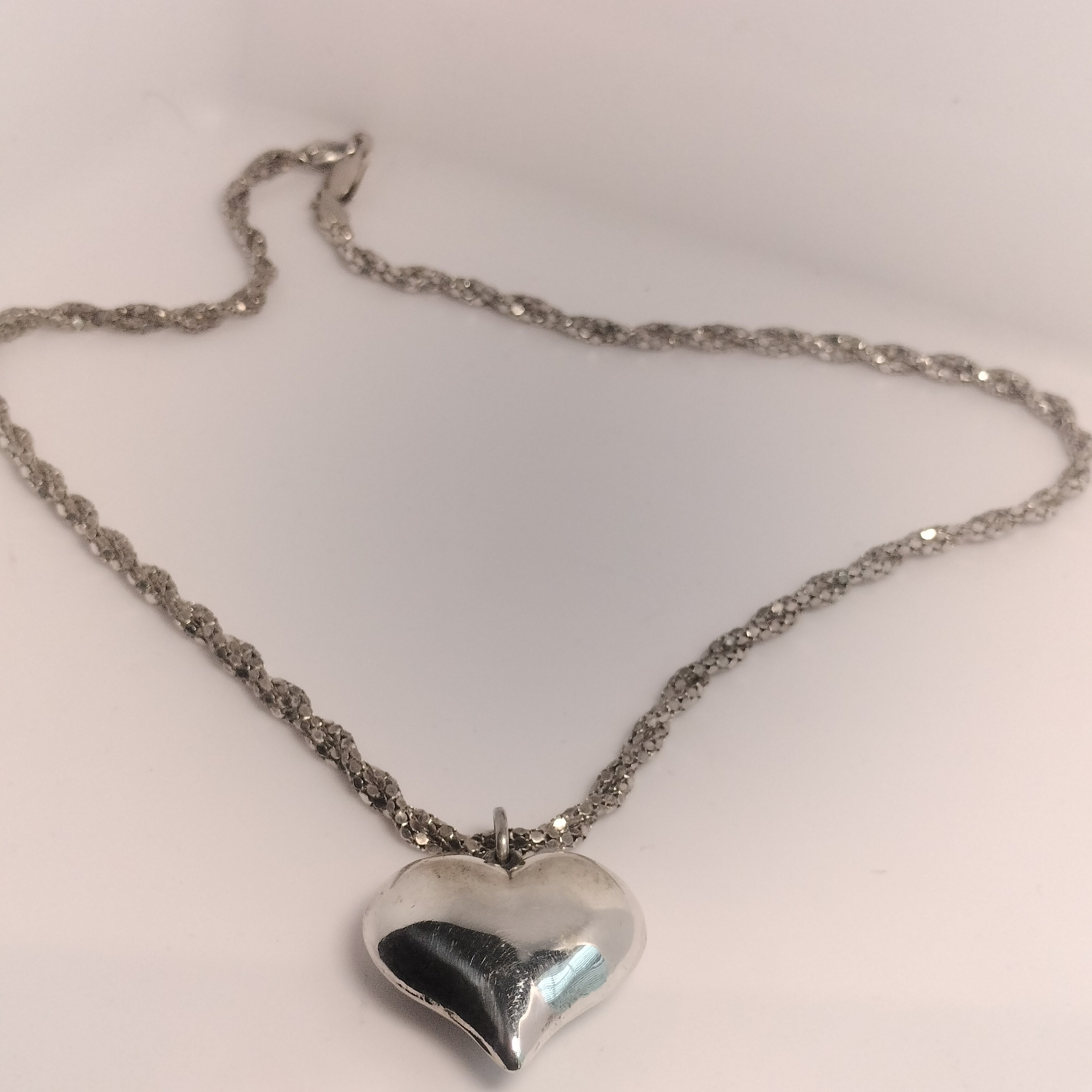 Sterling Silver Heart Pendant and Chain