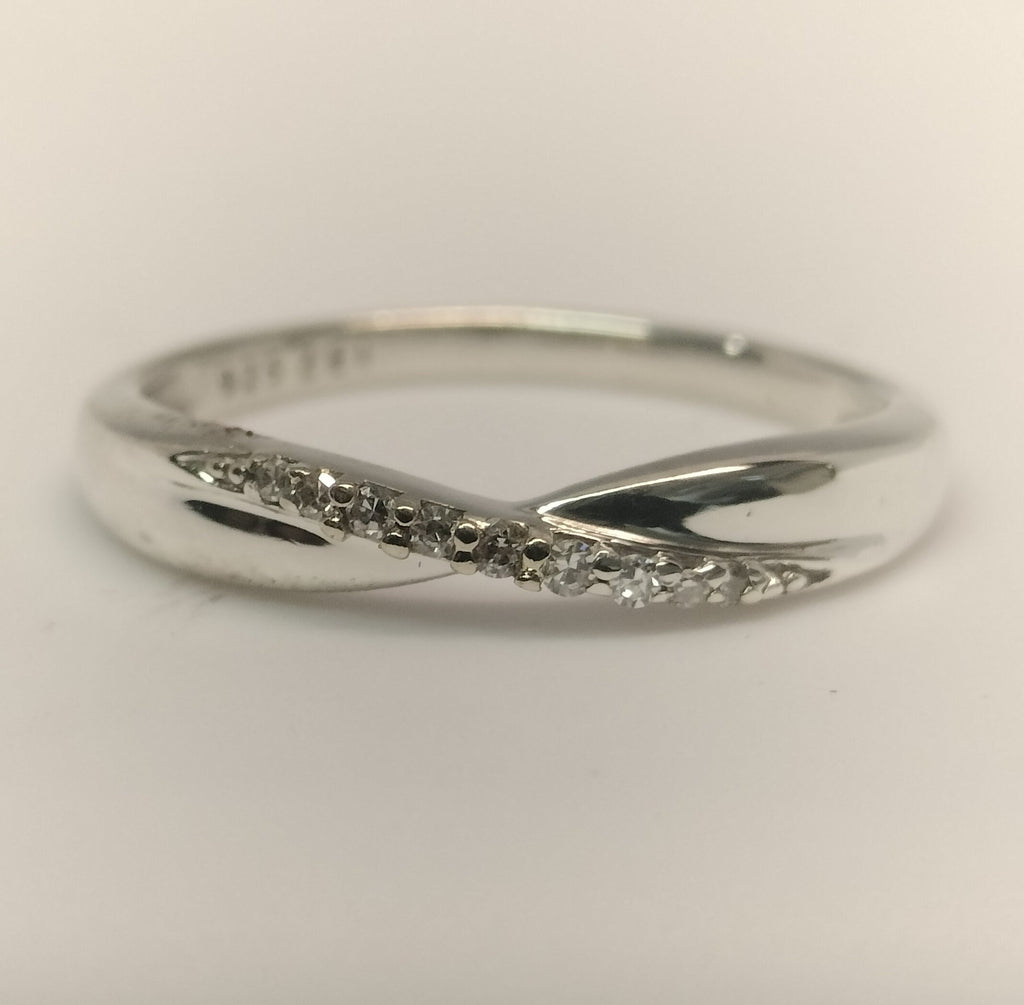 Sterling Silver and Diamond Band