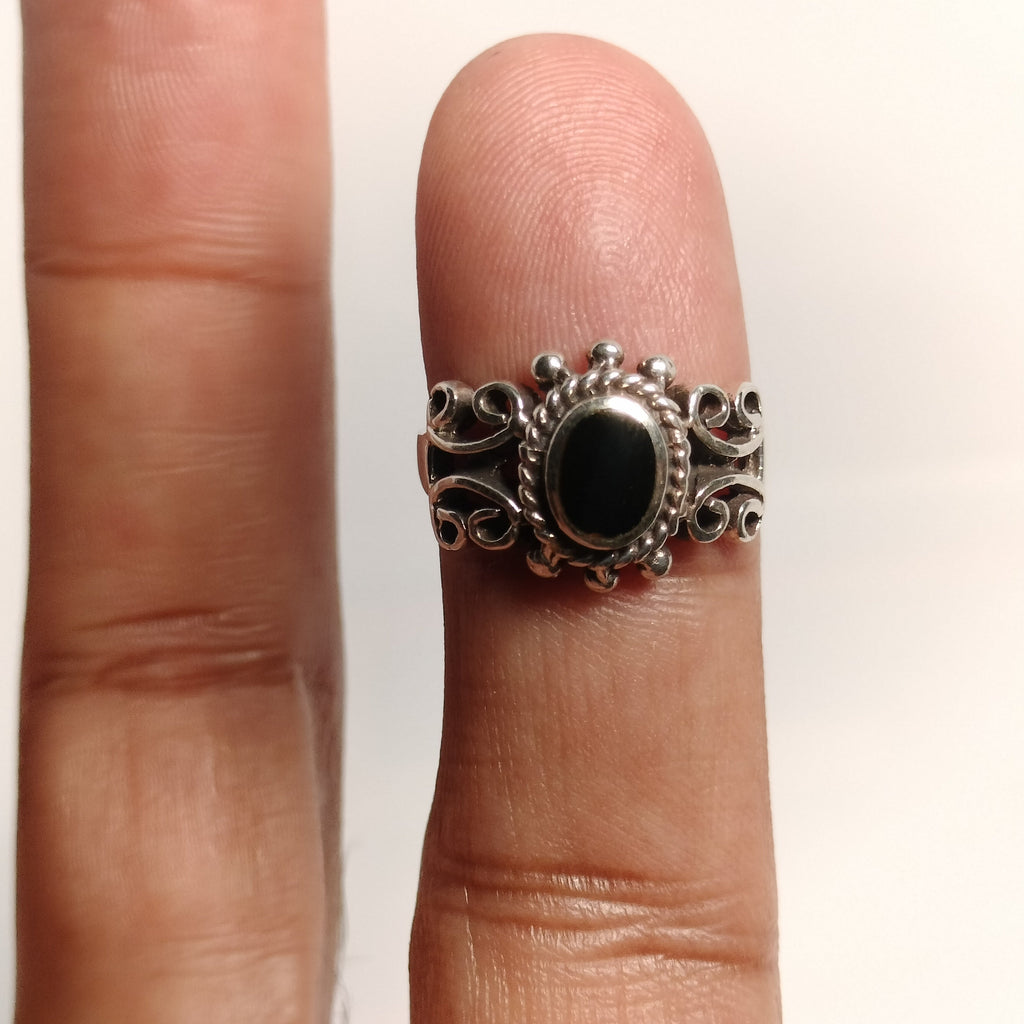 Sterling Silver Black Onyx Ring