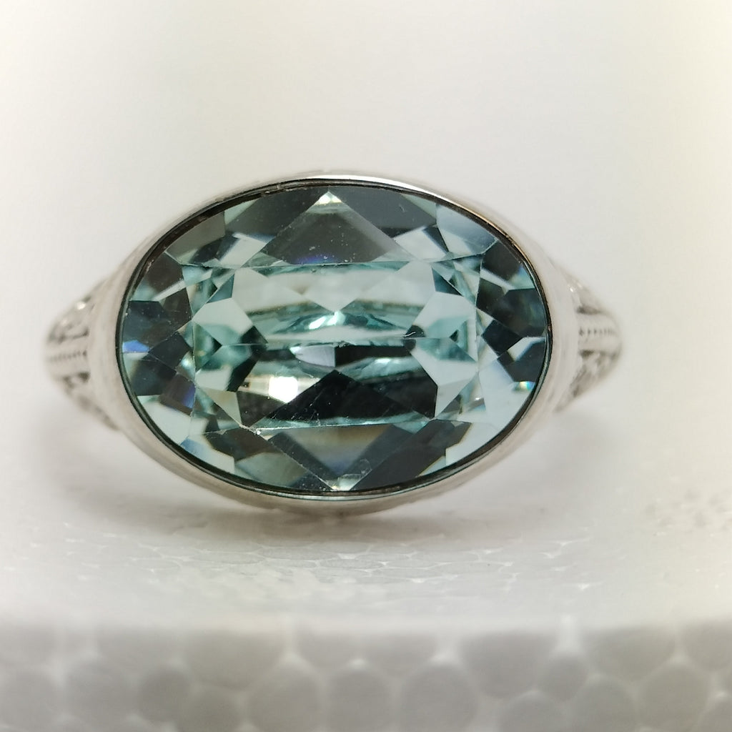 Sterling Silver Aquamarine Ring