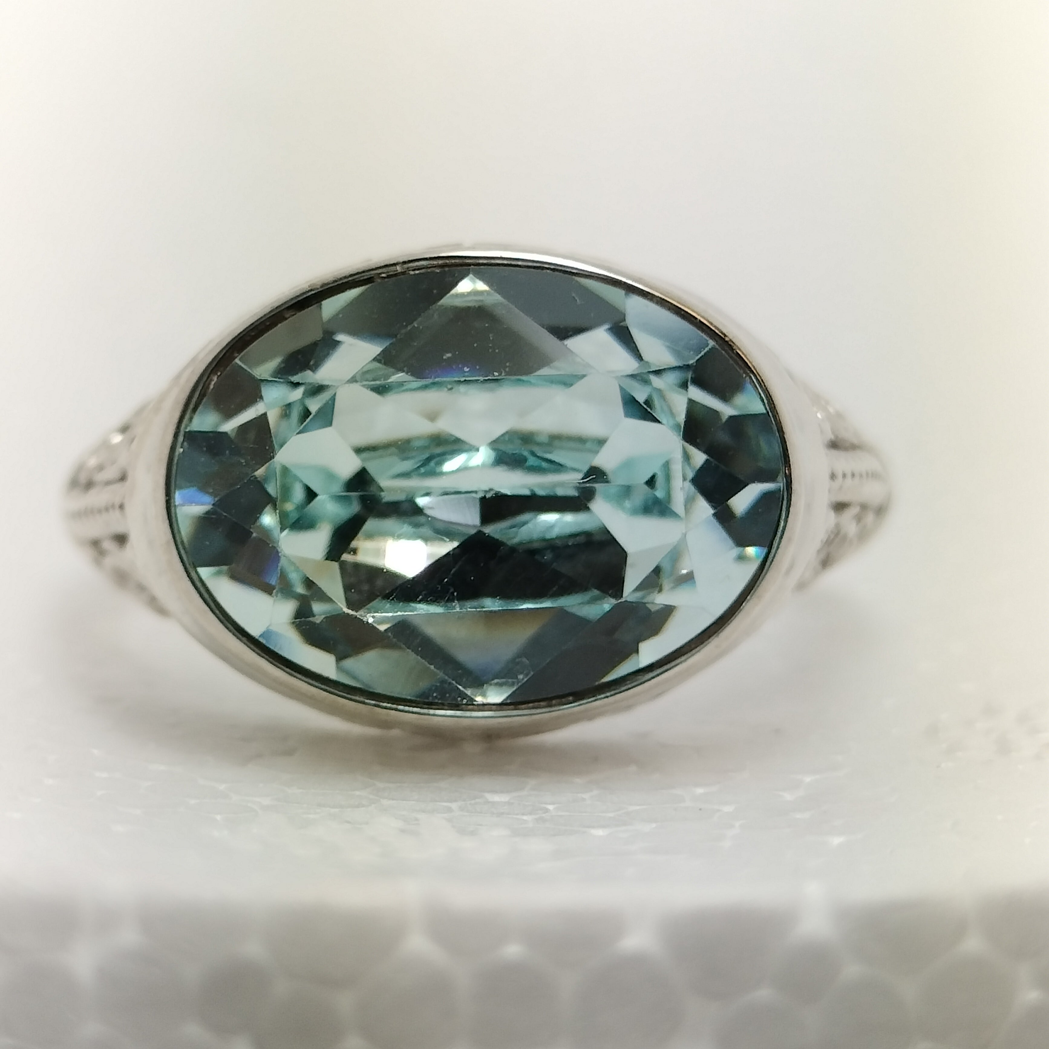 Sterling Silver Aquamarine Ring