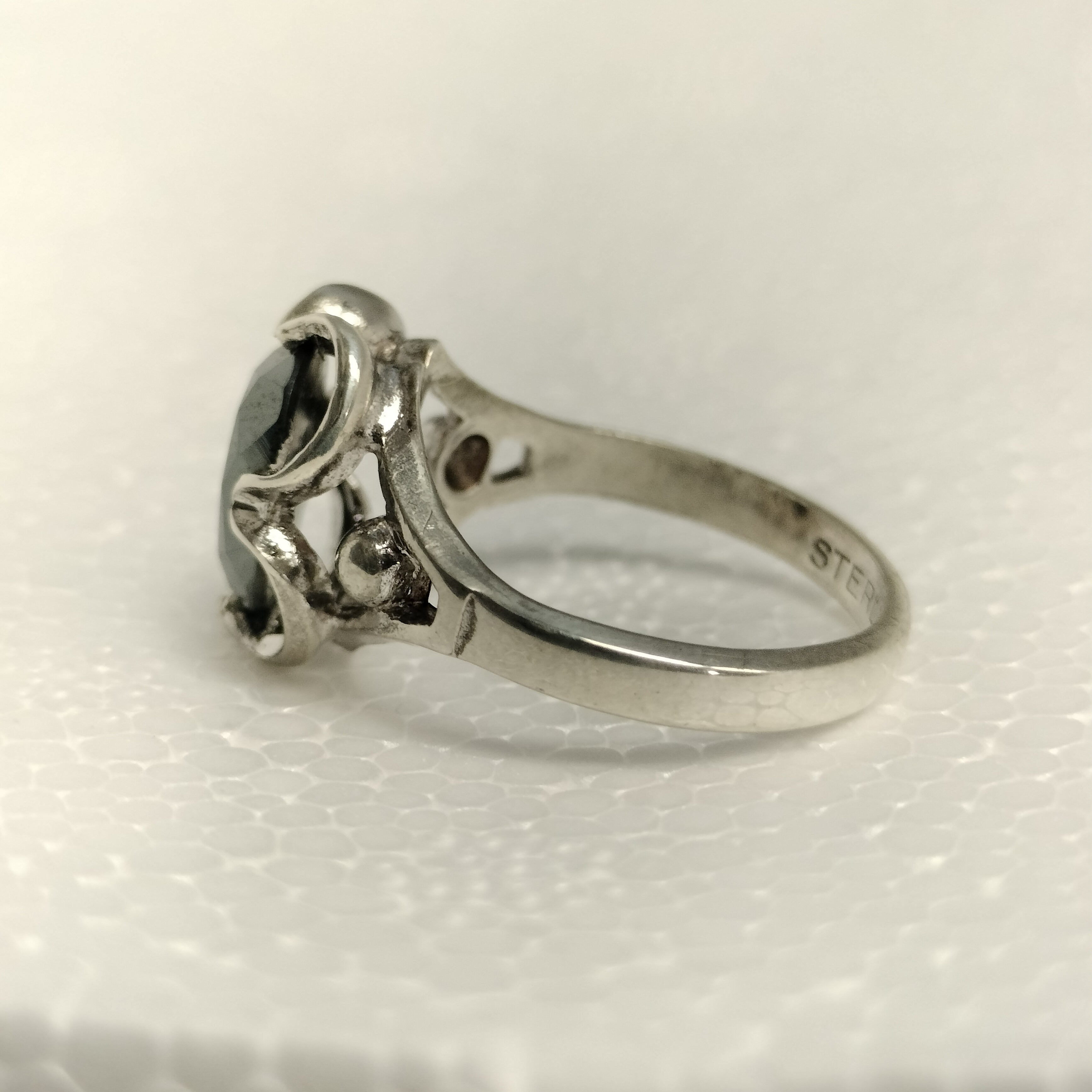 Sterling Silver Hematite Ring