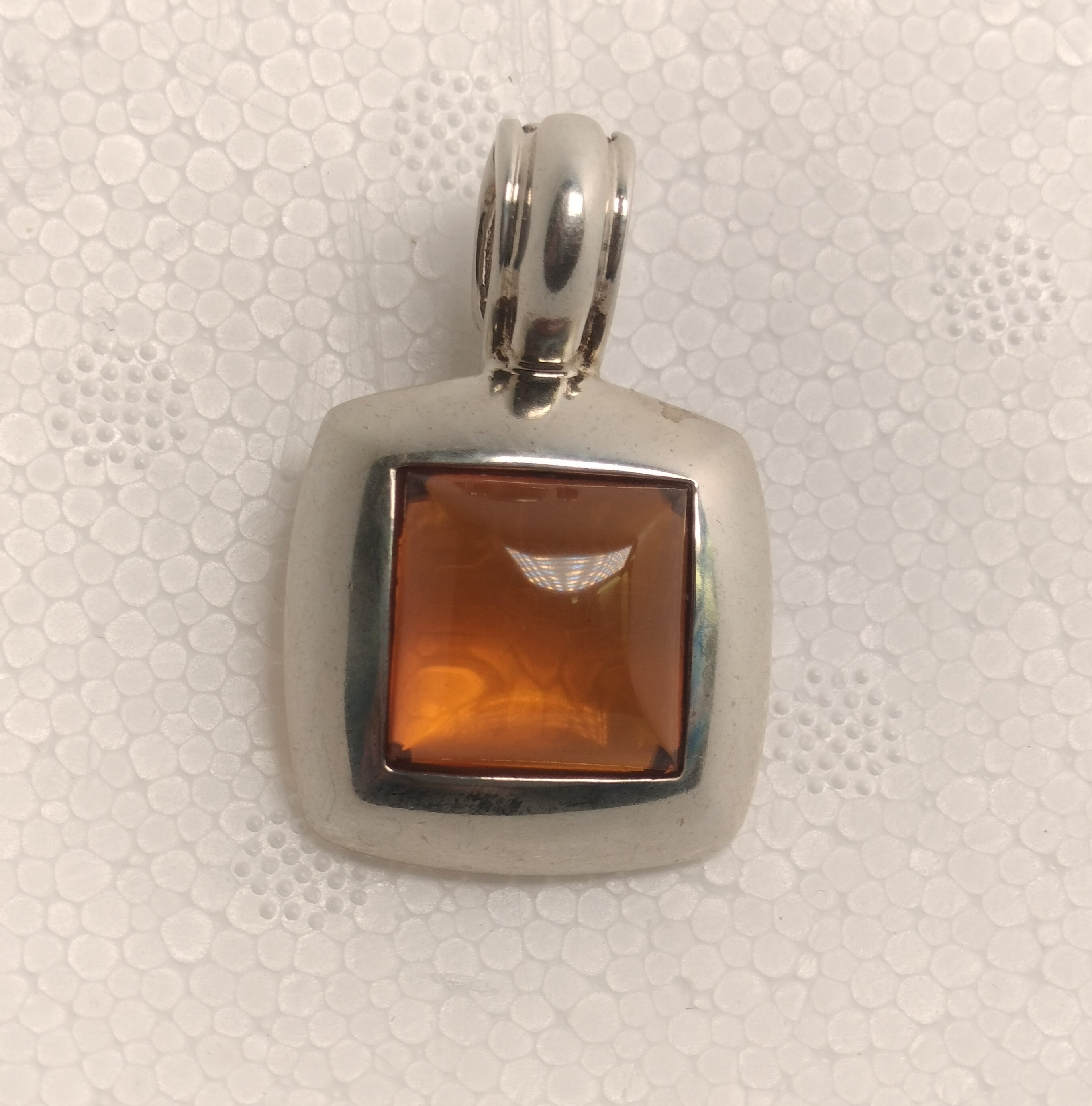 Sterling Silver Amber Pendant