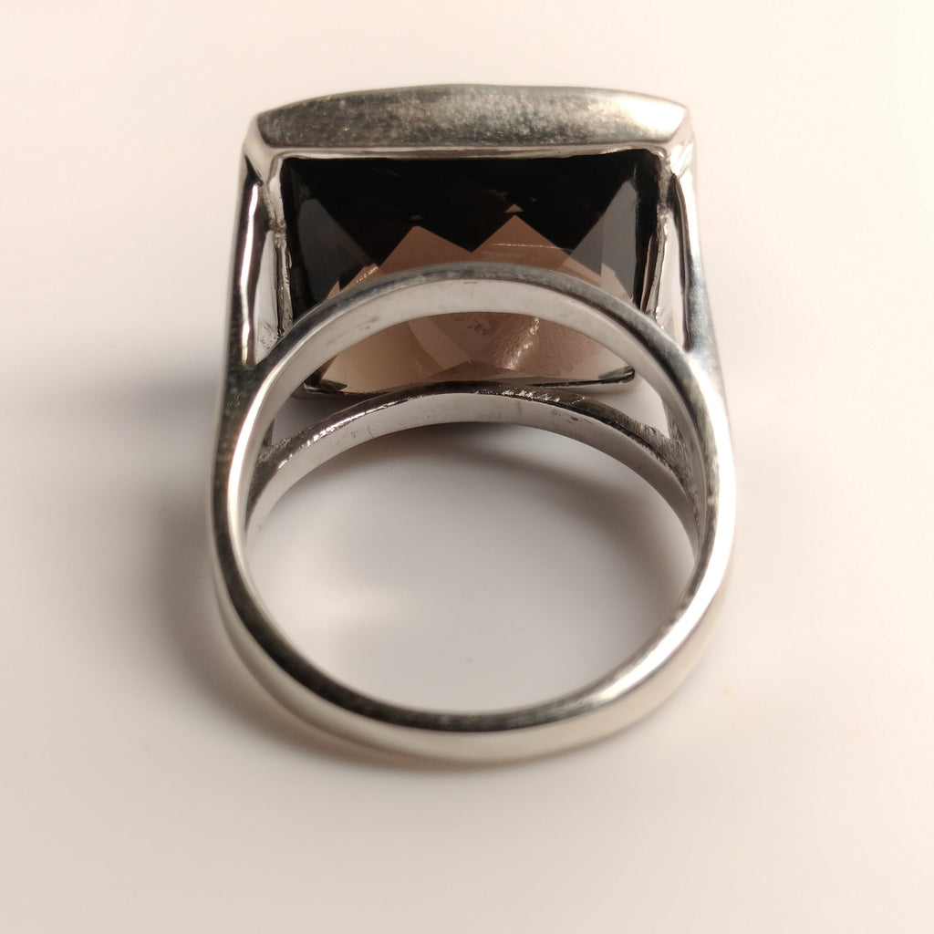 Sterling Silver Smokey Quartz Ring