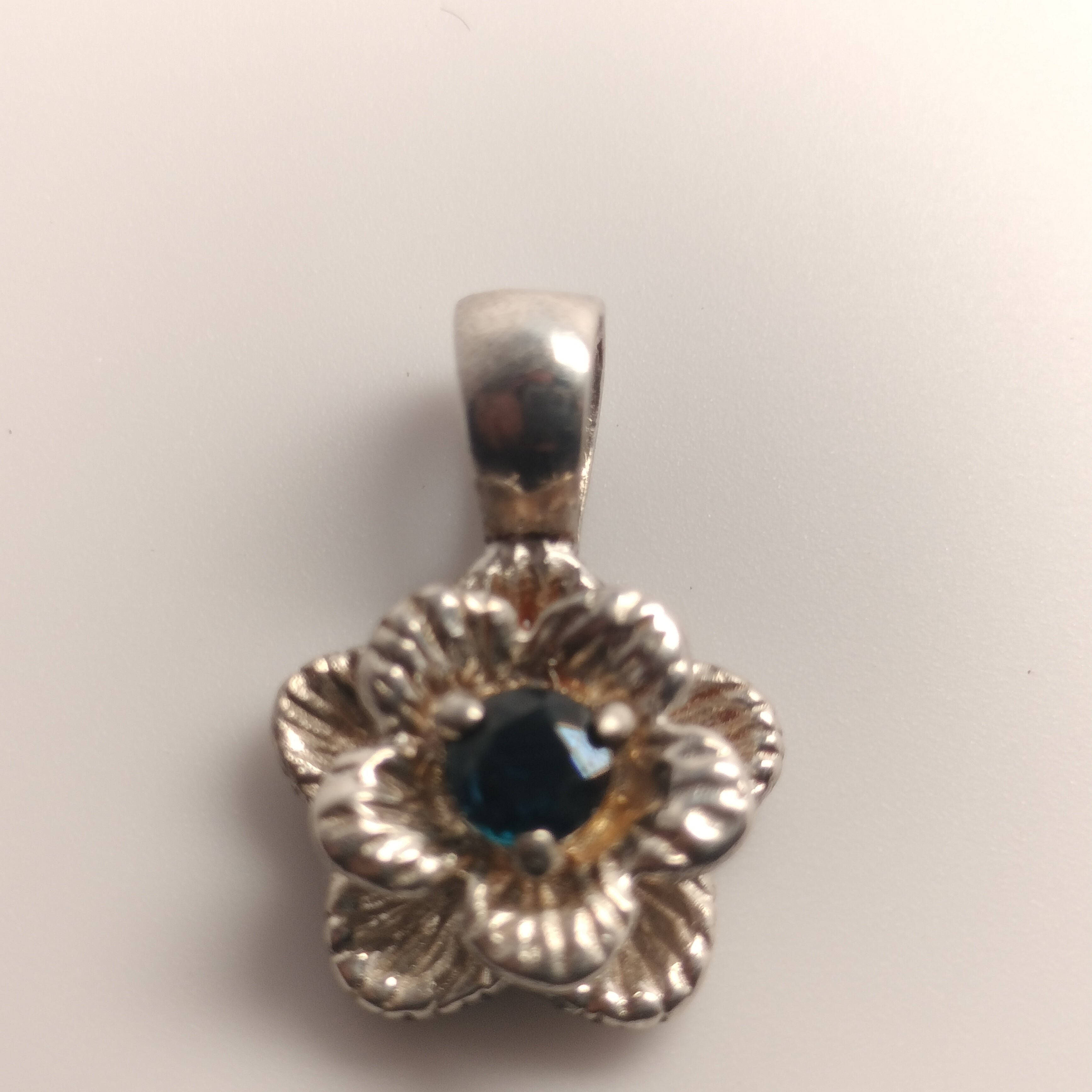 Sterling Silver Sapphire Pendant