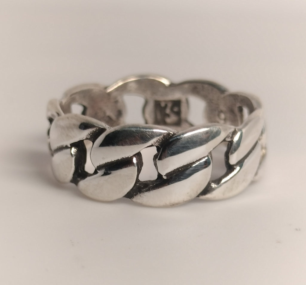 Sterling Silver Cuban Band
