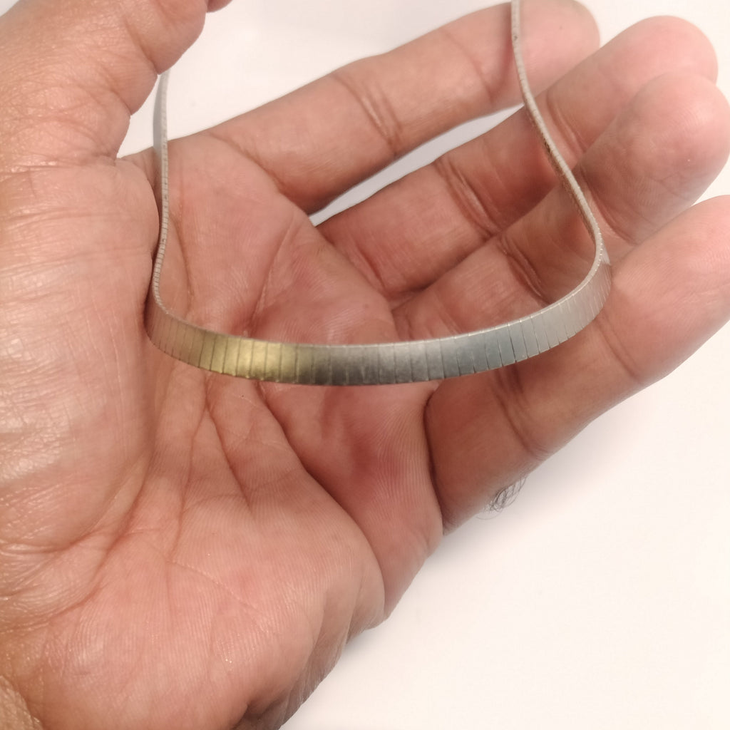 Sterling Silver Omega Necklace