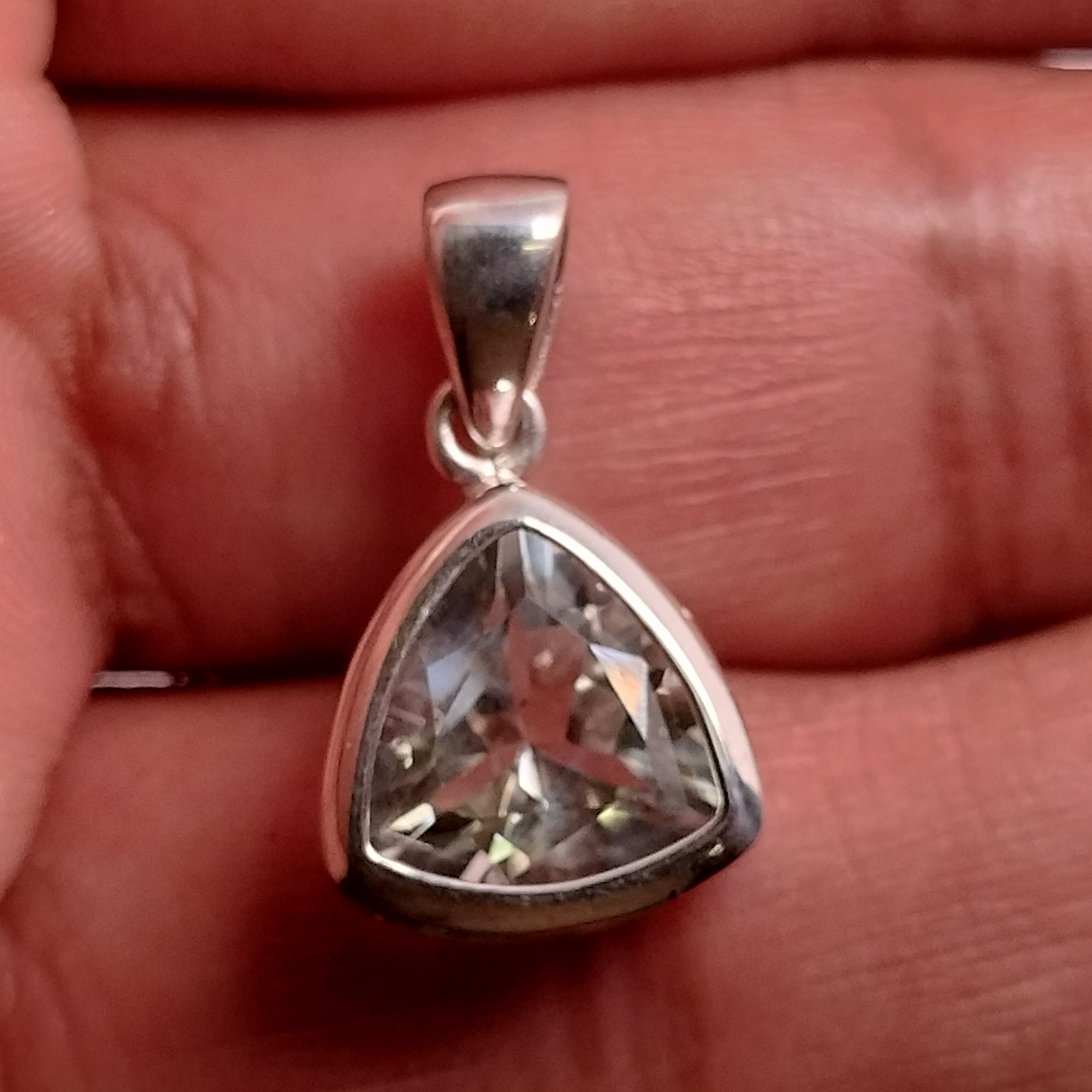 Sterling Silver Praisolite Pendant