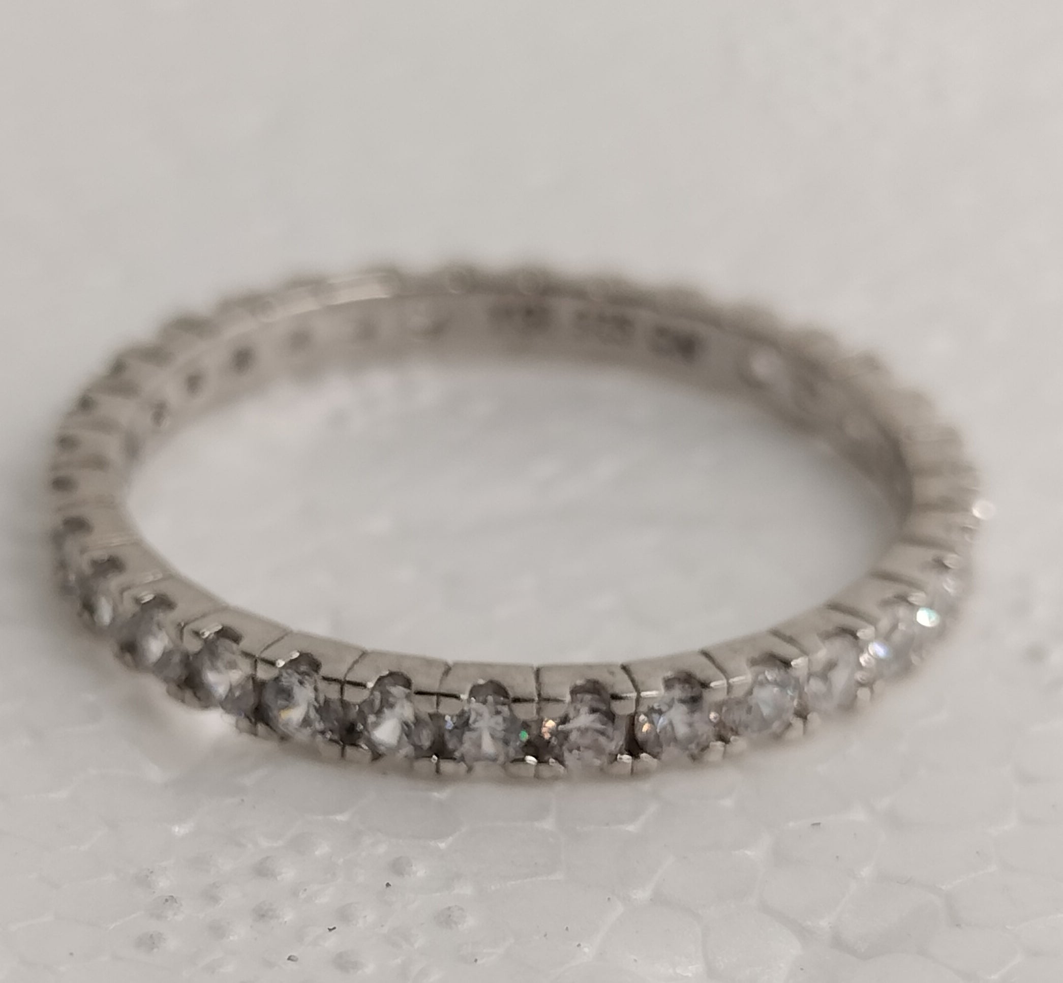 Sterling Silver Cubic Zirconia Eternity Ring