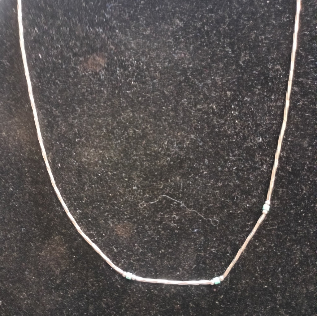 Sterling Silver liquid Turquoise Necklace