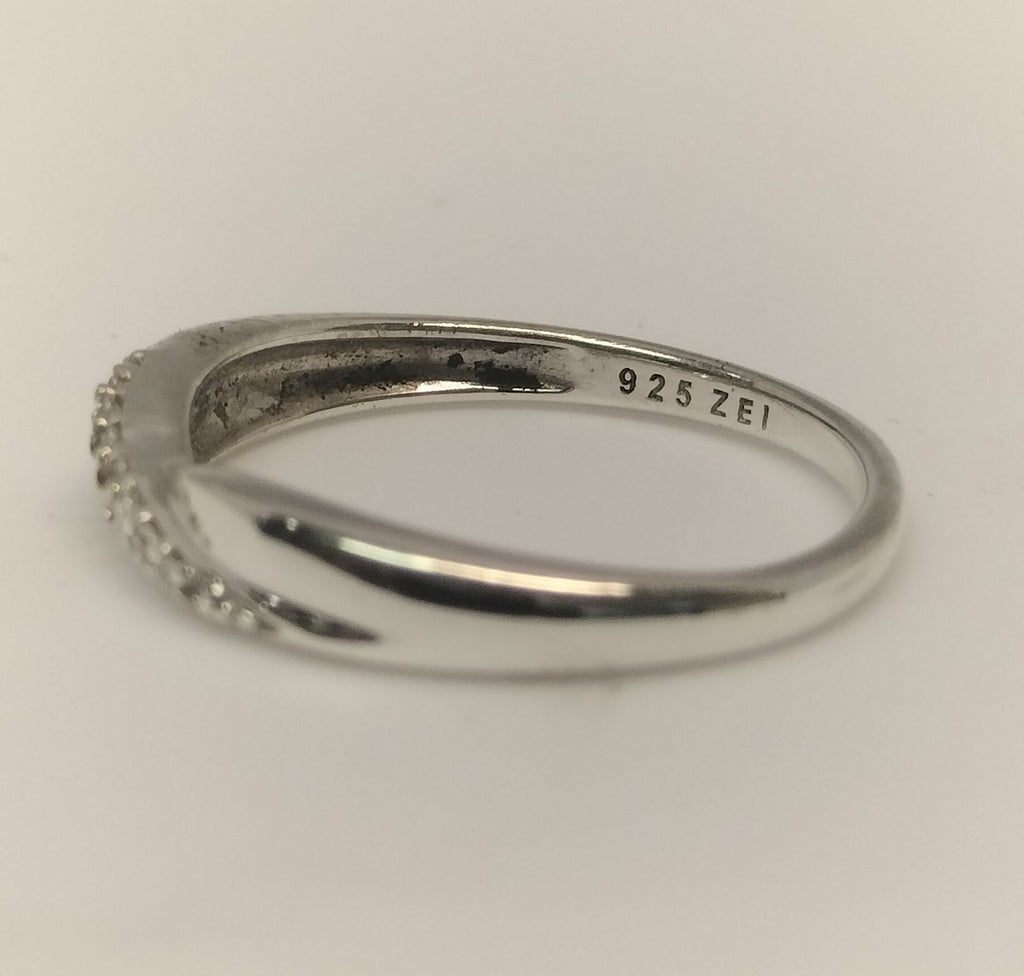 Sterling Silver and Diamond Band