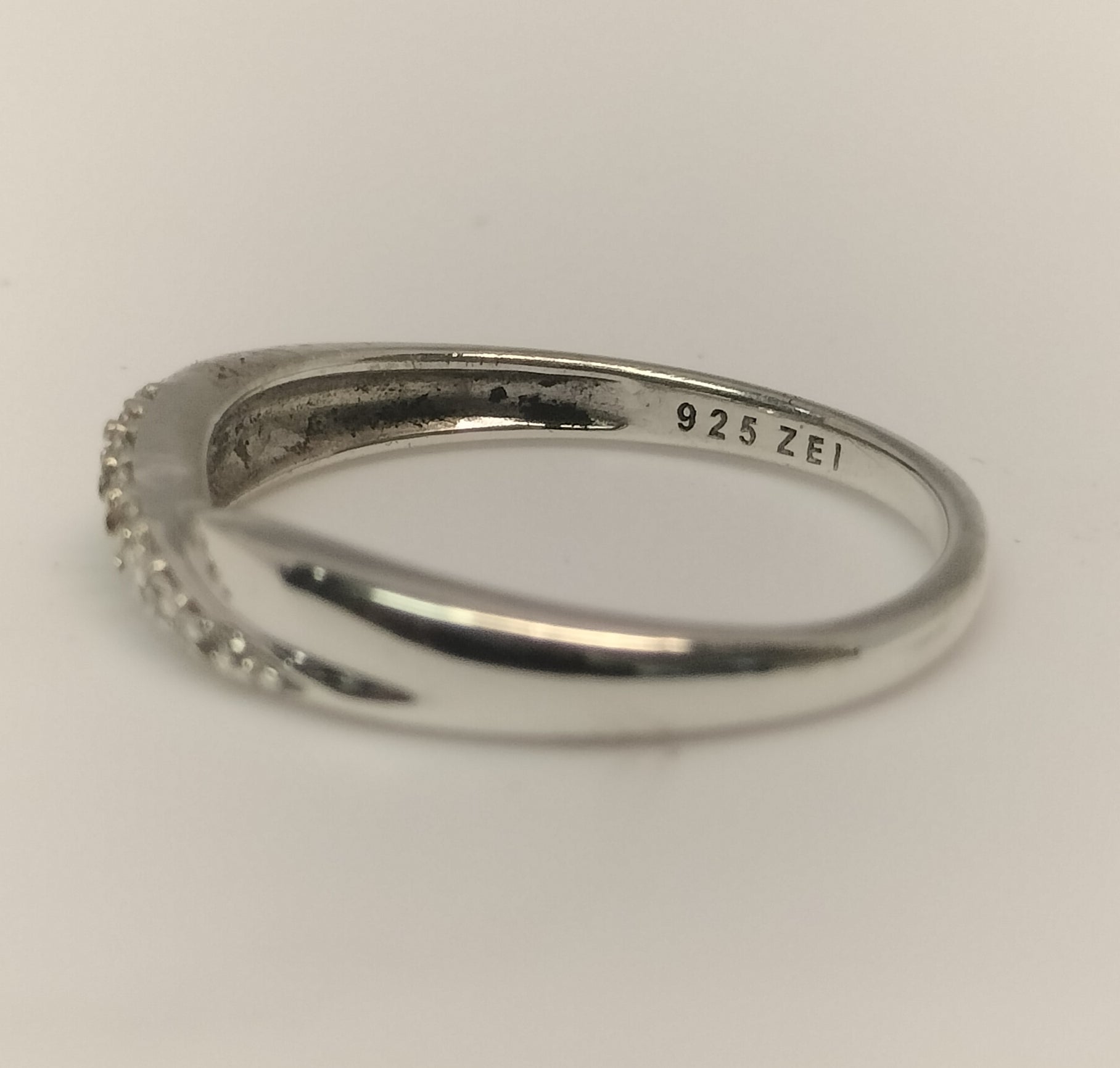 Sterling Silver and Diamond Band