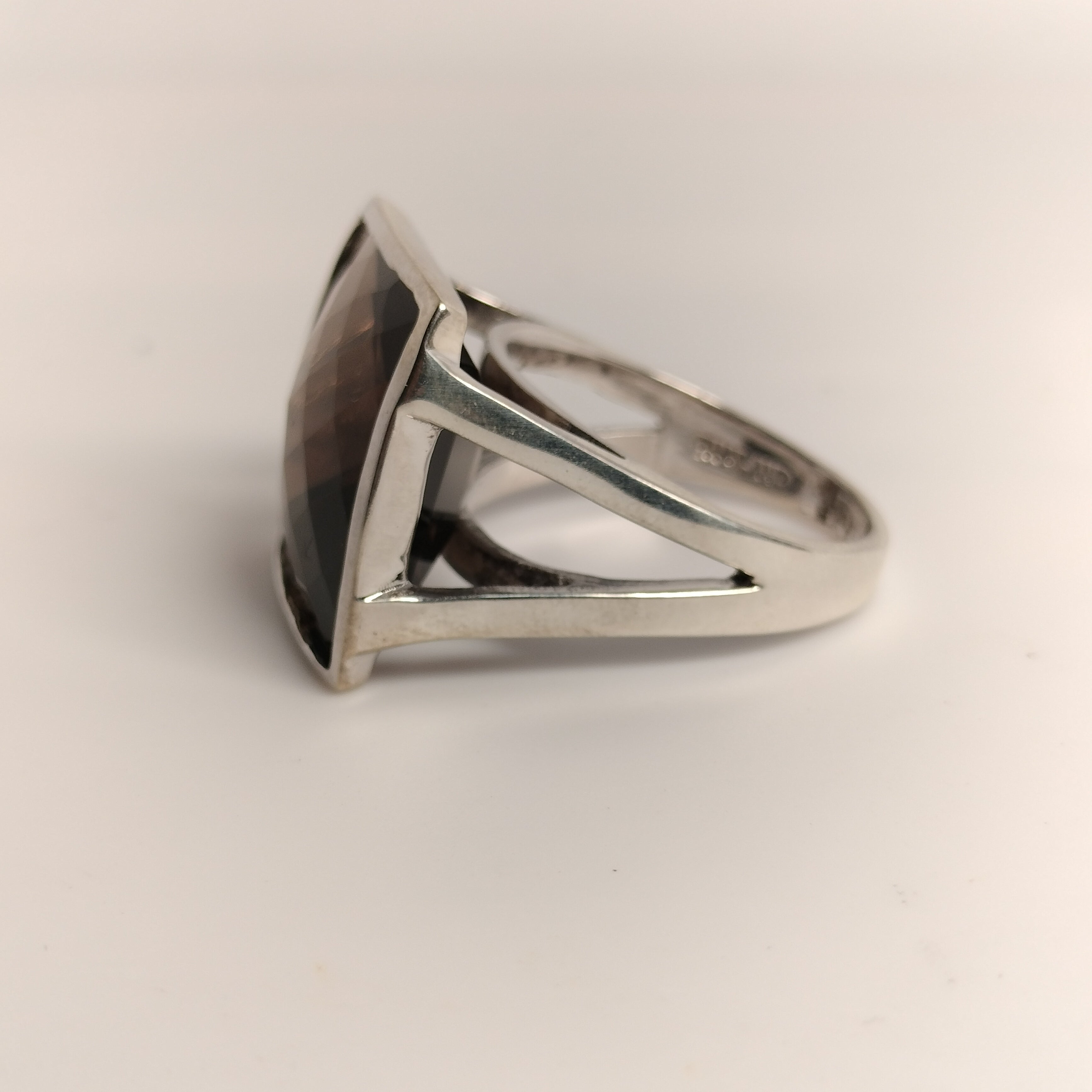 Sterling Silver Smokey Quartz Ring