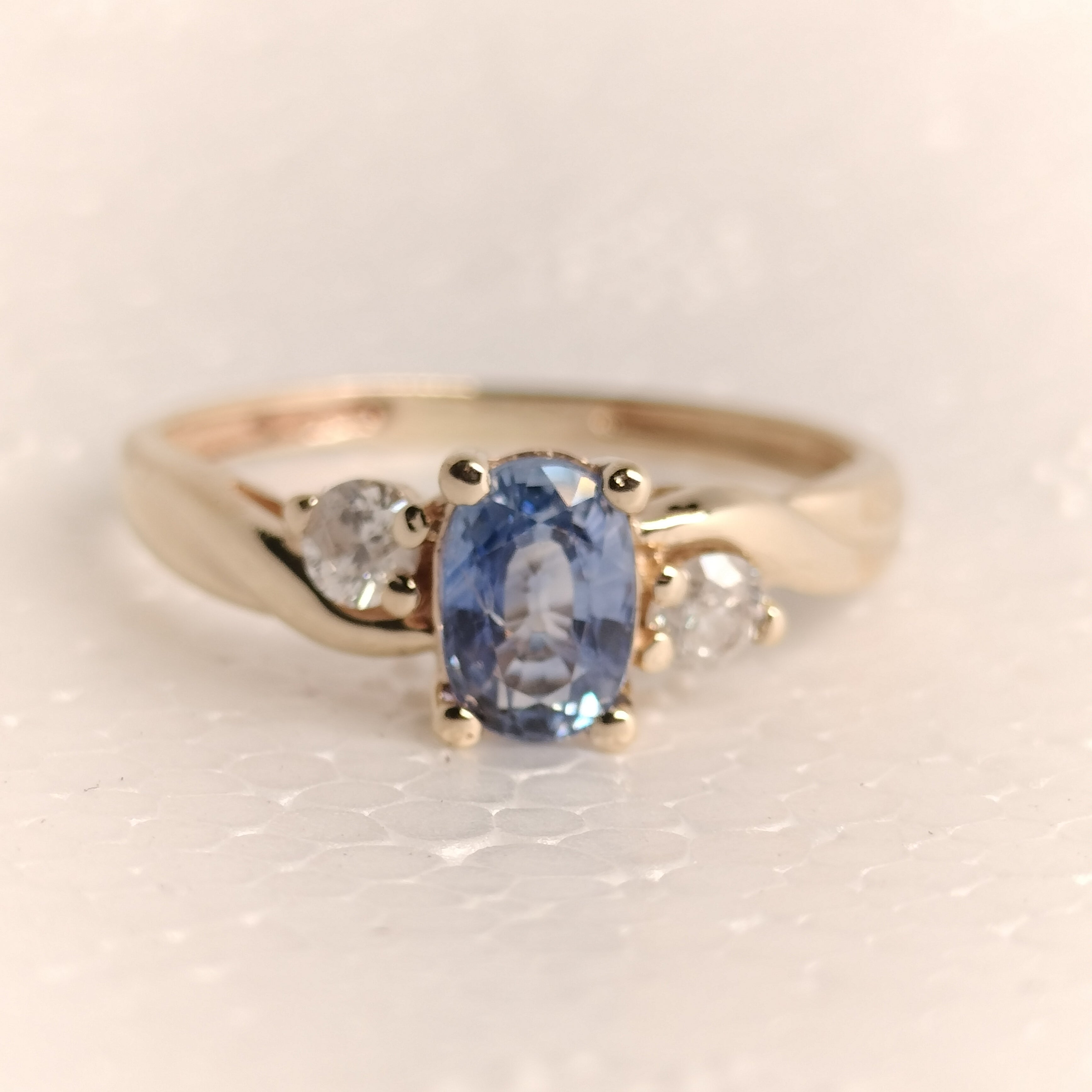 10K Gold Sapphire and Diamond Ring