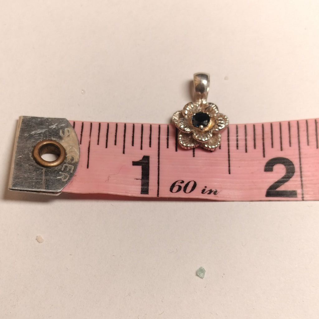 Sterling Silver Sapphire Pendant