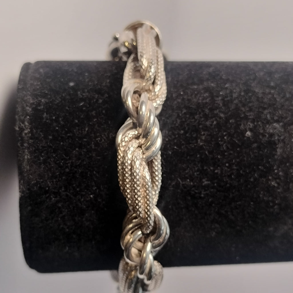 Sterling Silver Figarope Bracelet