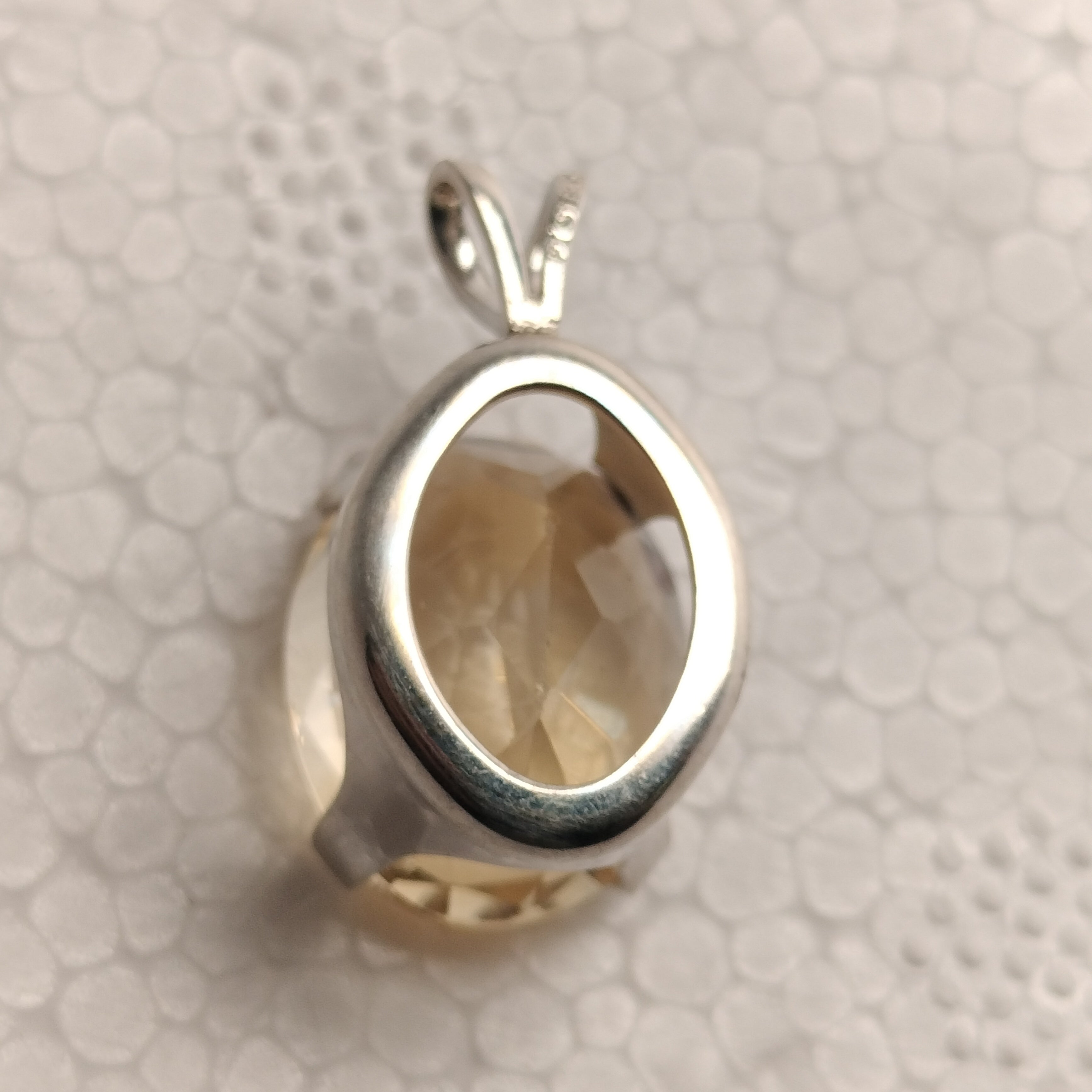 Sterling Silver Lemon Quartz Pendant