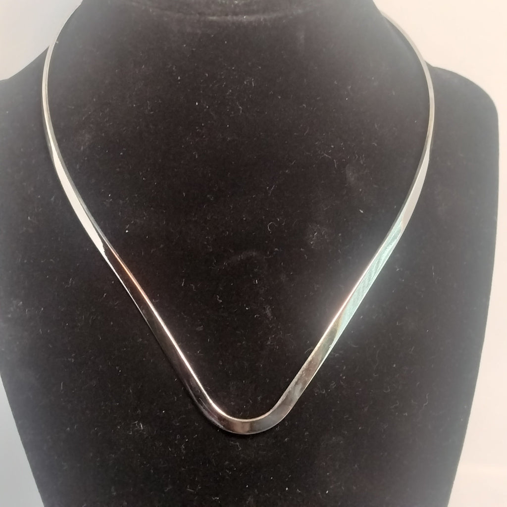 Sterling Silver V Necklace