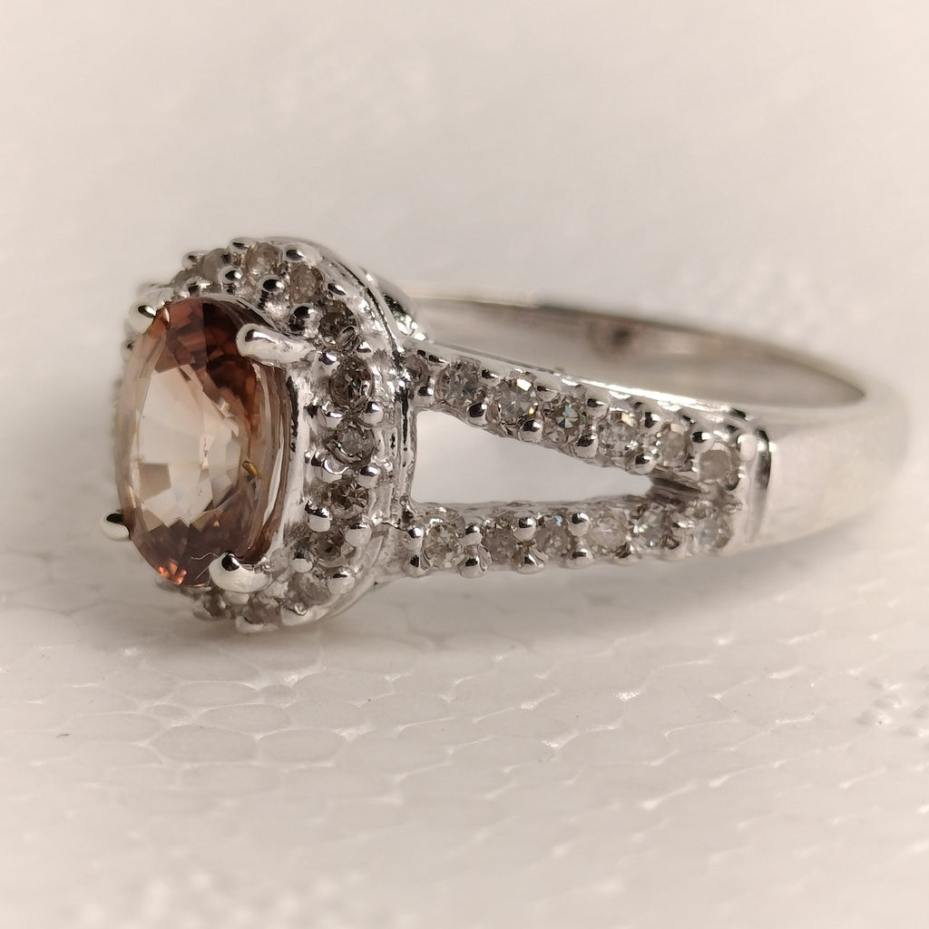 10K Gold Sapphire and Diamond Ring