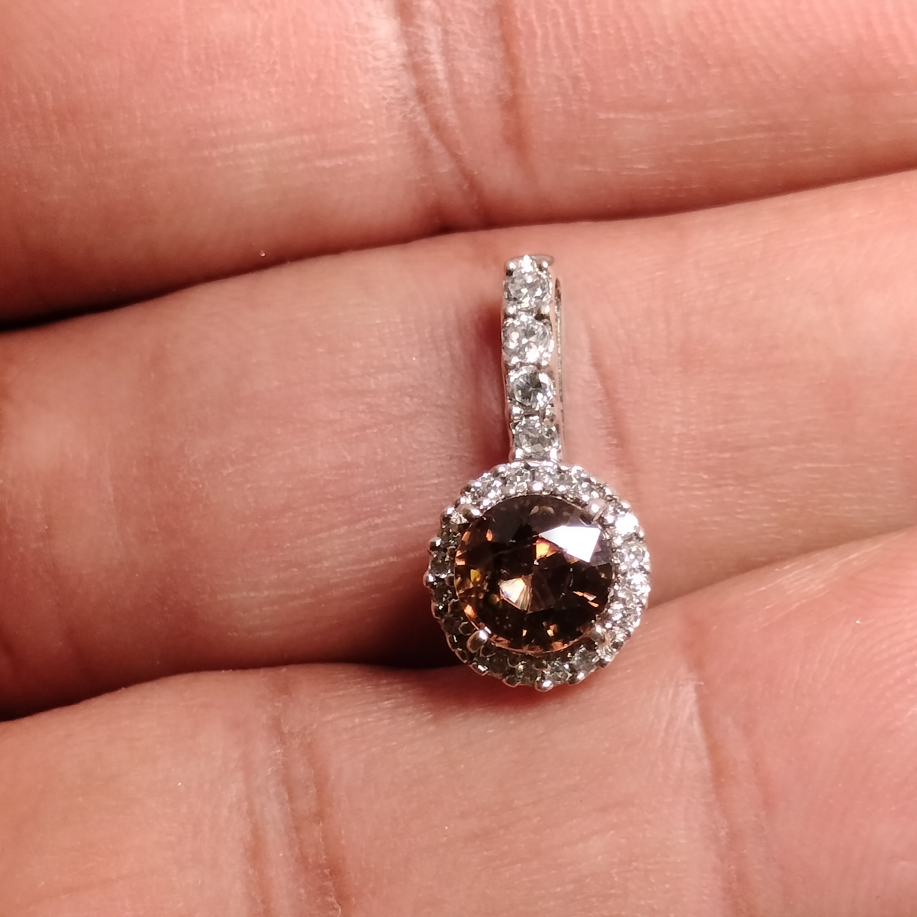 10K Gold Sapphire Pendant and Rope Chain
