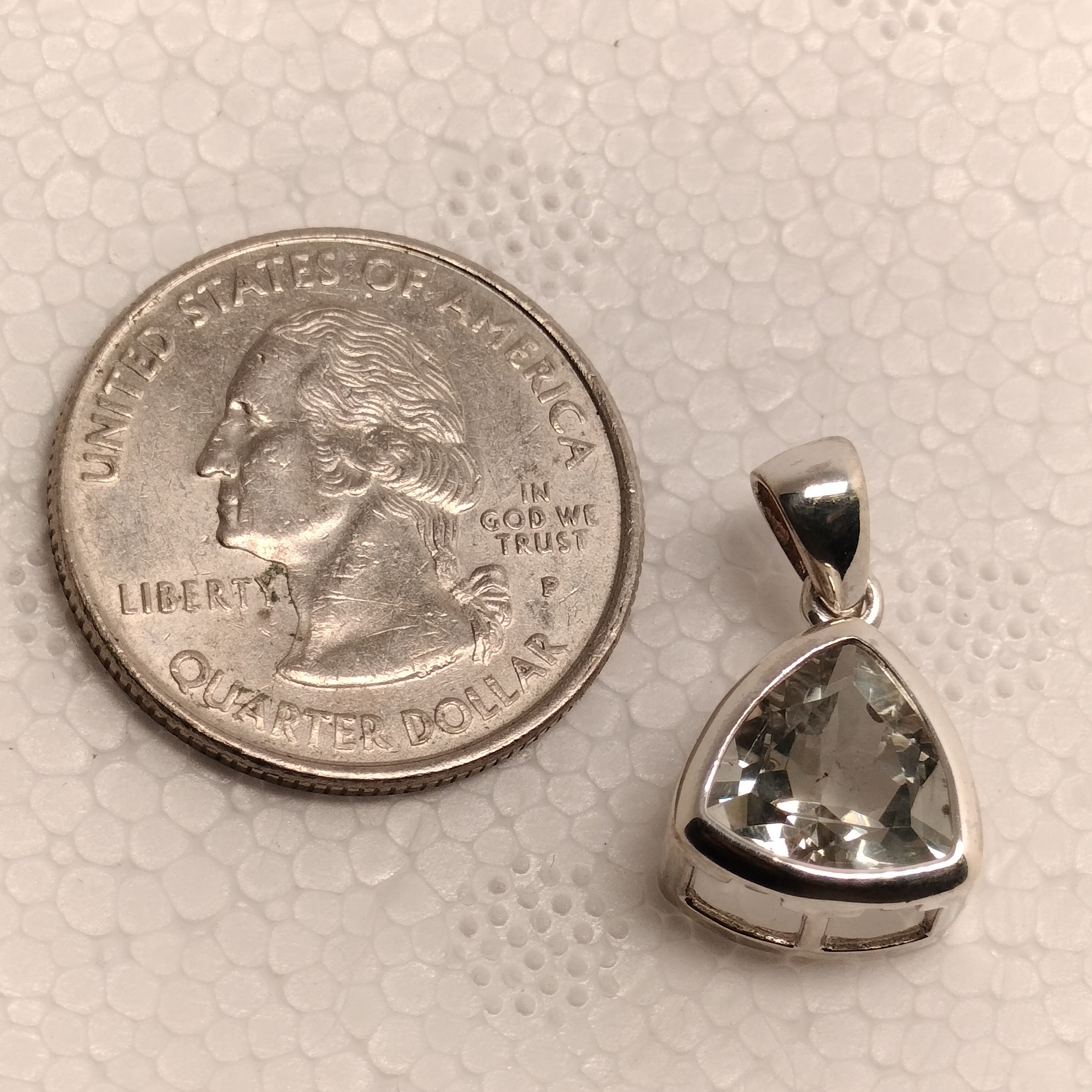 Sterling Silver Praisolite Pendant