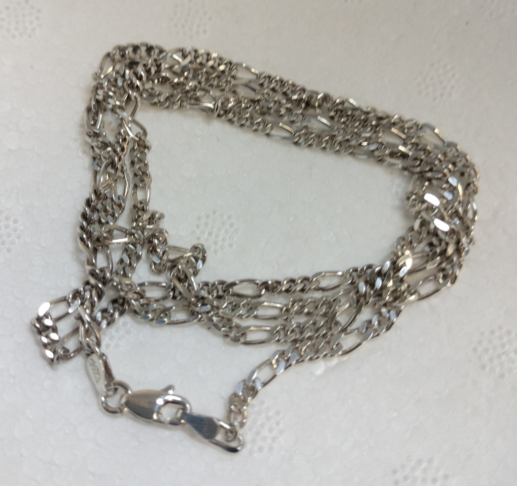 Sterling Silver Figaro Chain