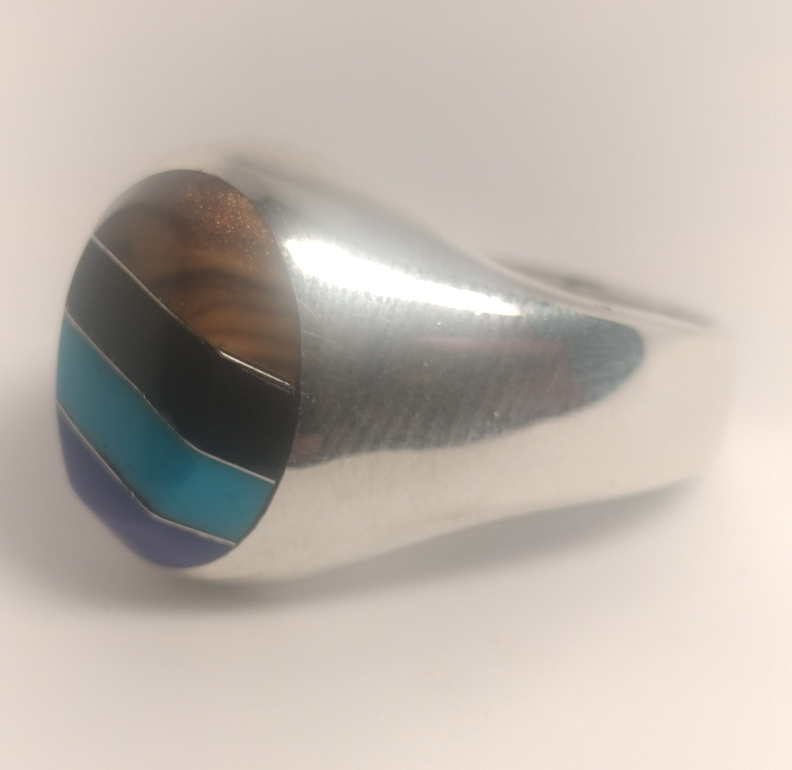 Sterling Silver Assorted Gemstone Ring