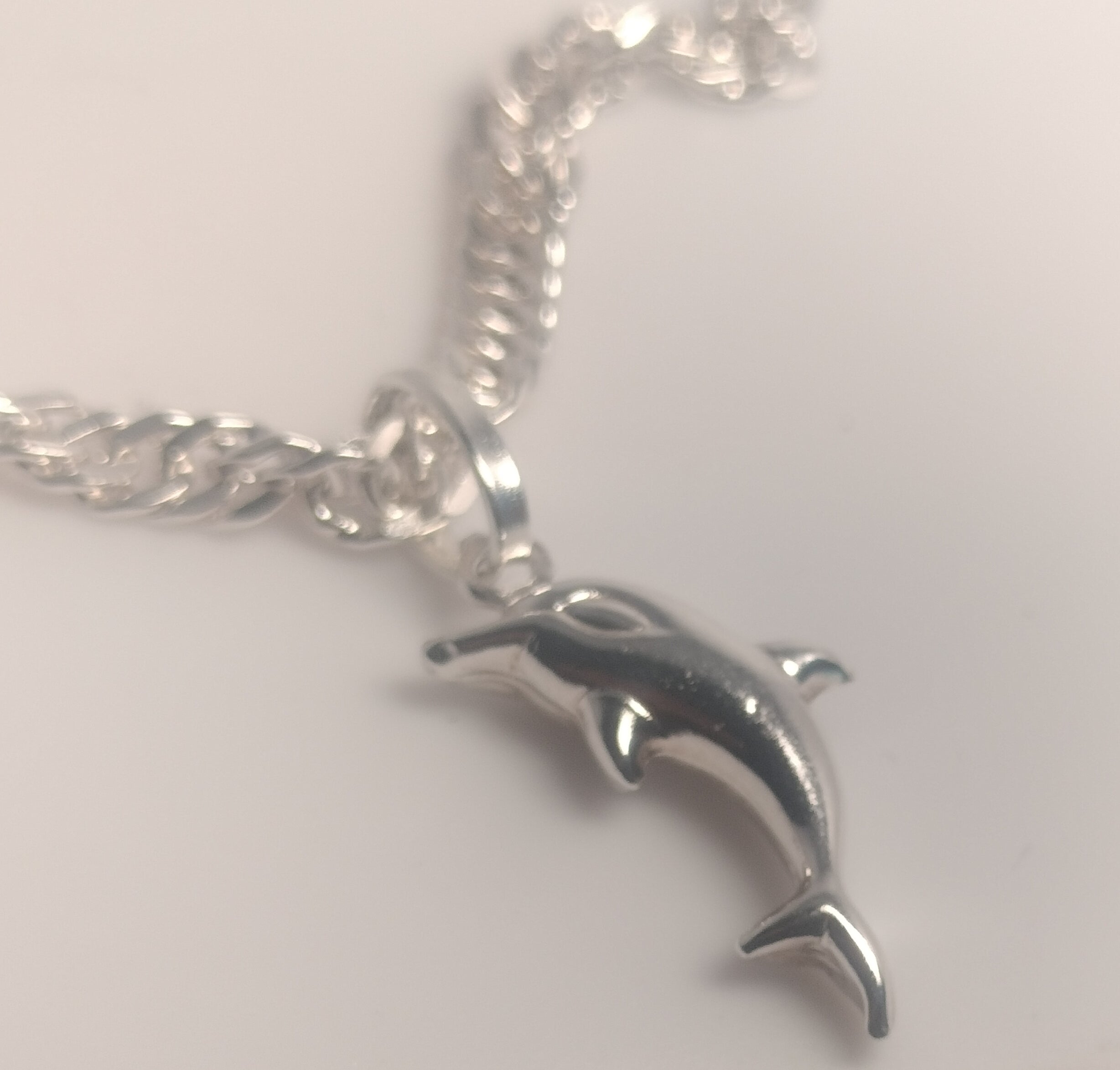 Sterling Silver Dolphin Pendant and chain
