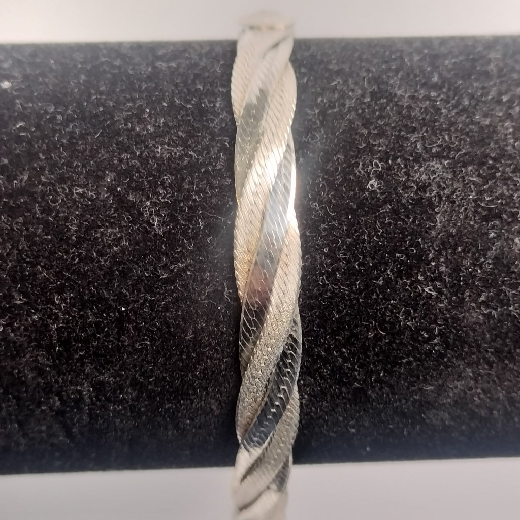 Sterling Silver Braided Herringbone Bracelet