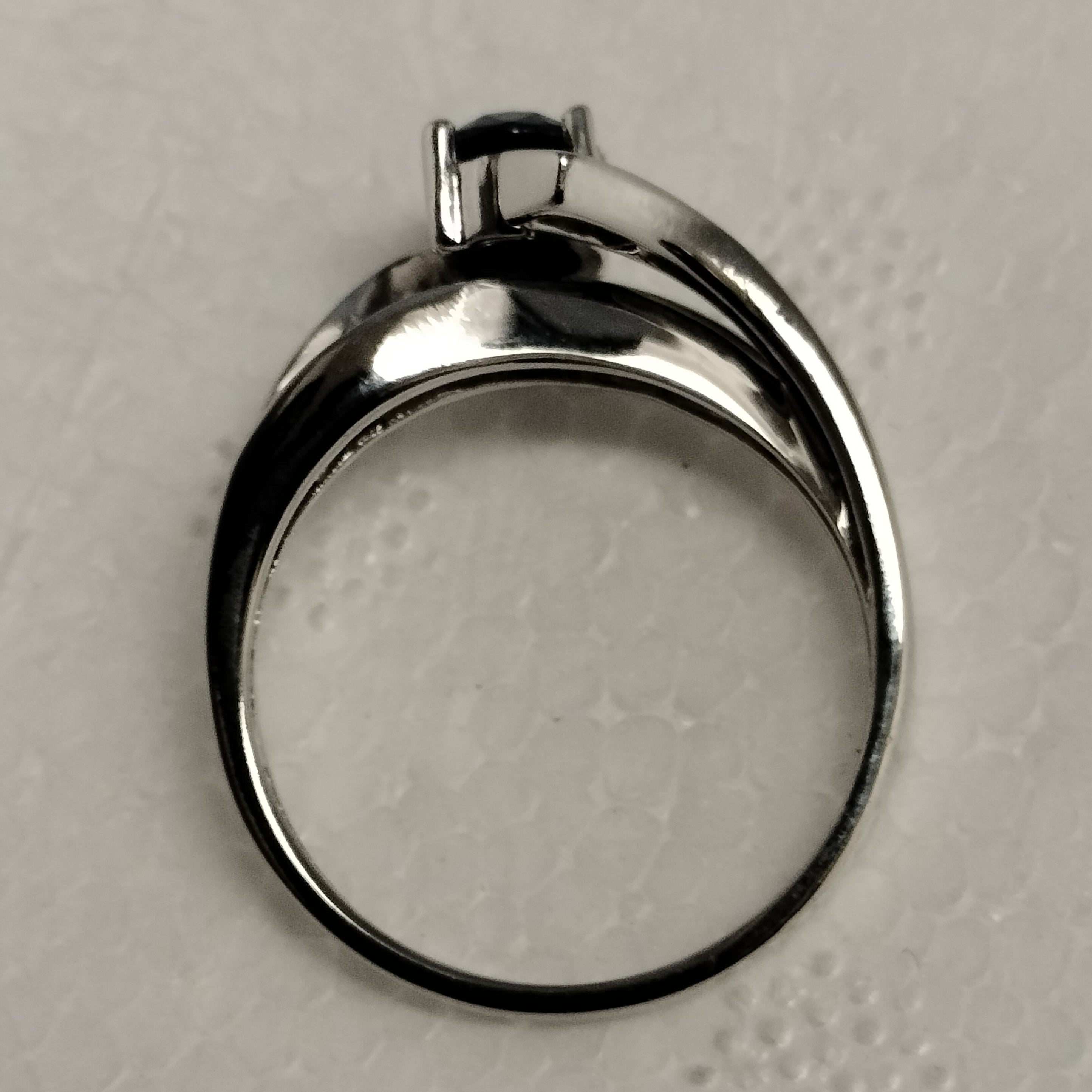 10 Karat White Gold Sapphire and Diamond Ring