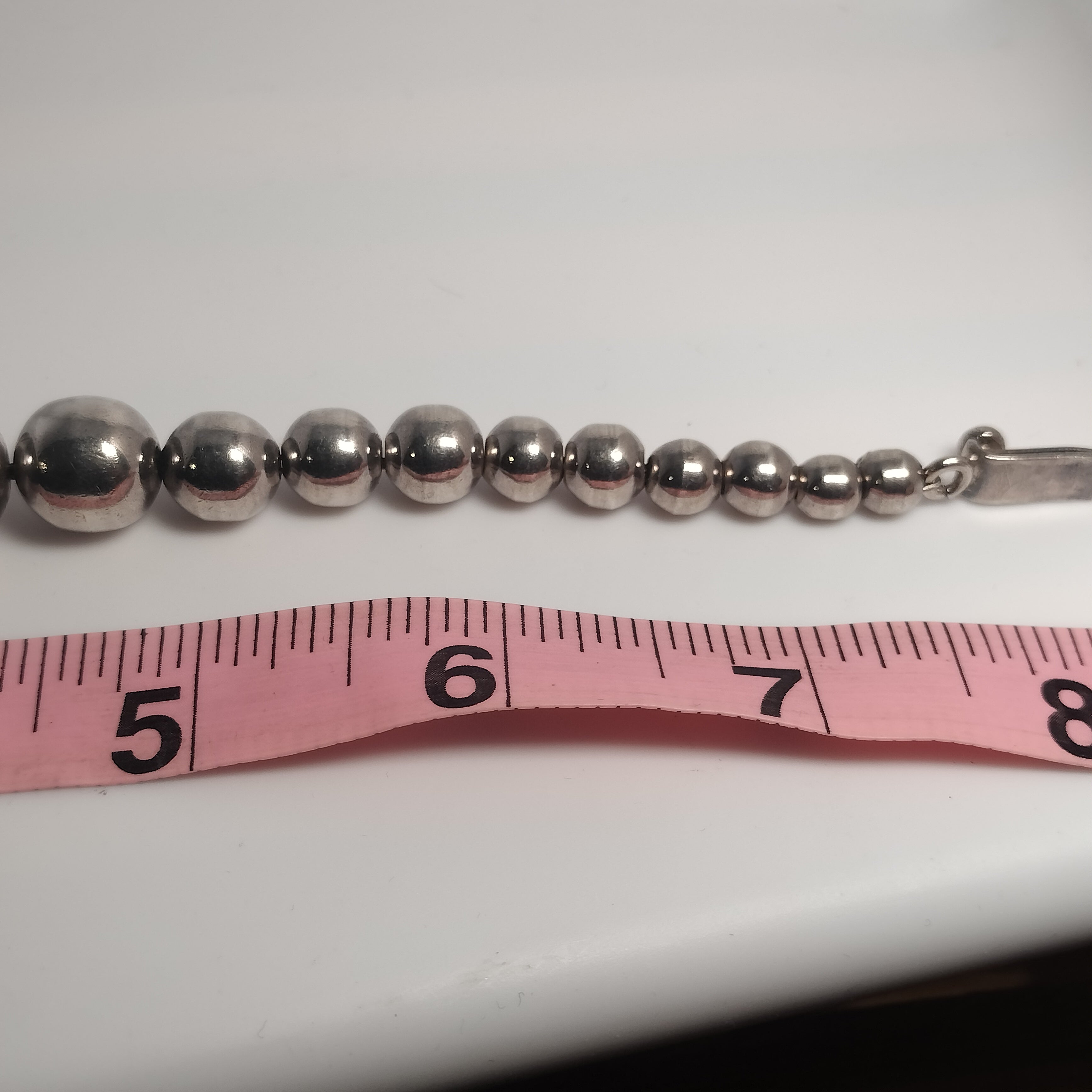 Sterling Silver Bead Bracelet