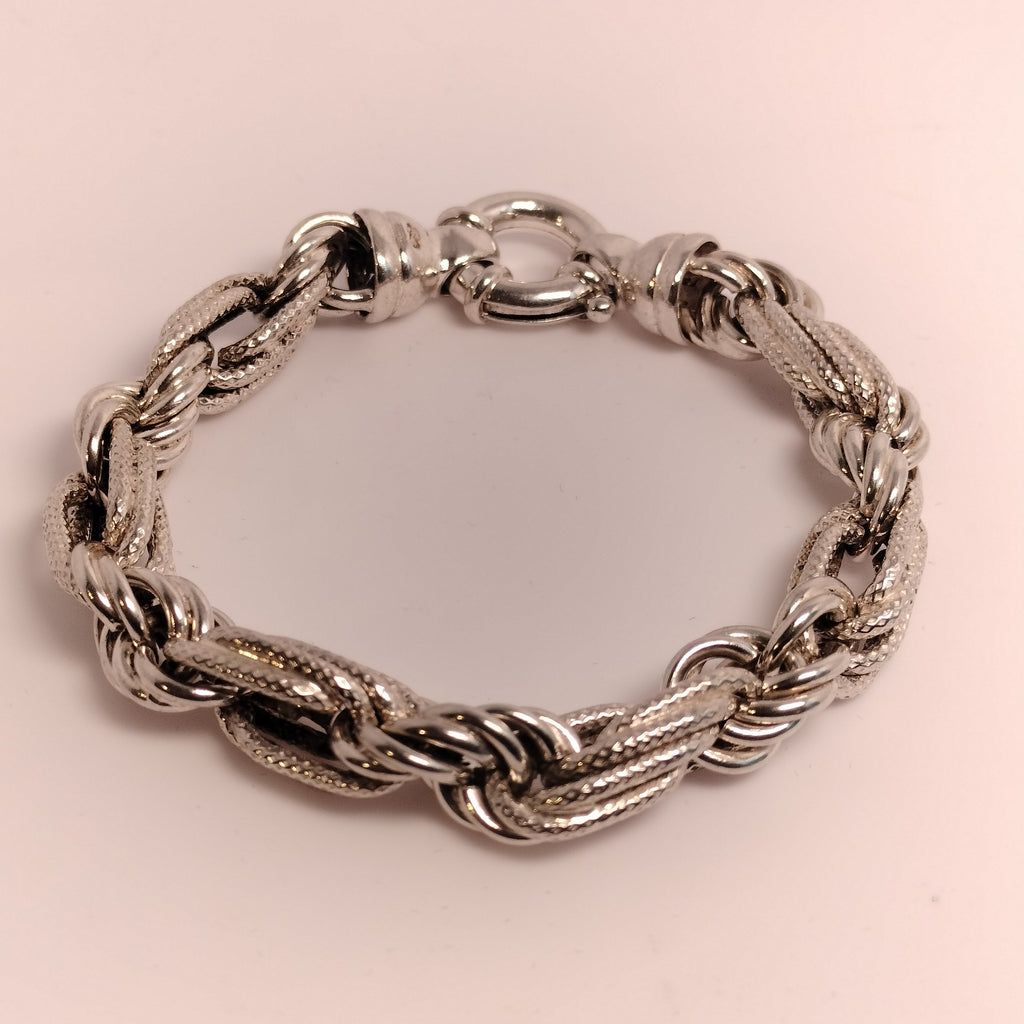 Sterling Silver Figarope Bracelet