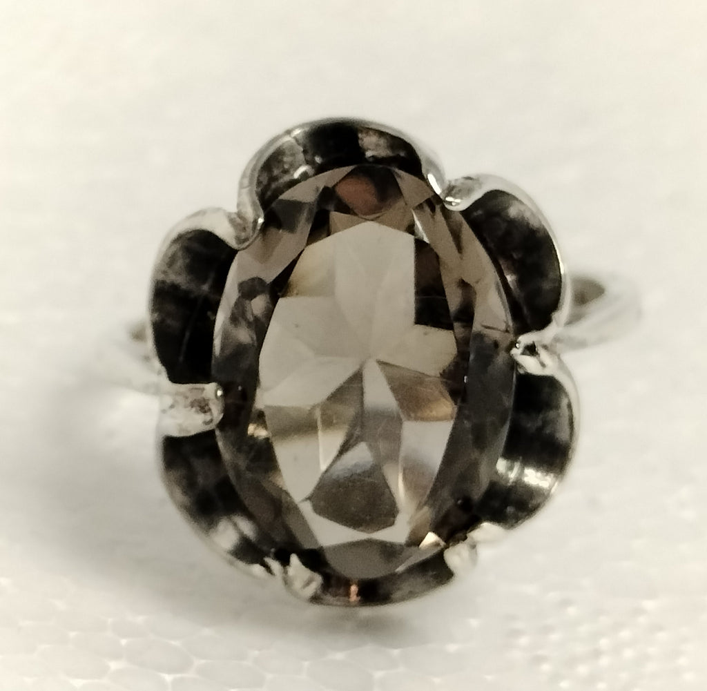 Sterling Silver Smokey Quartz Ring