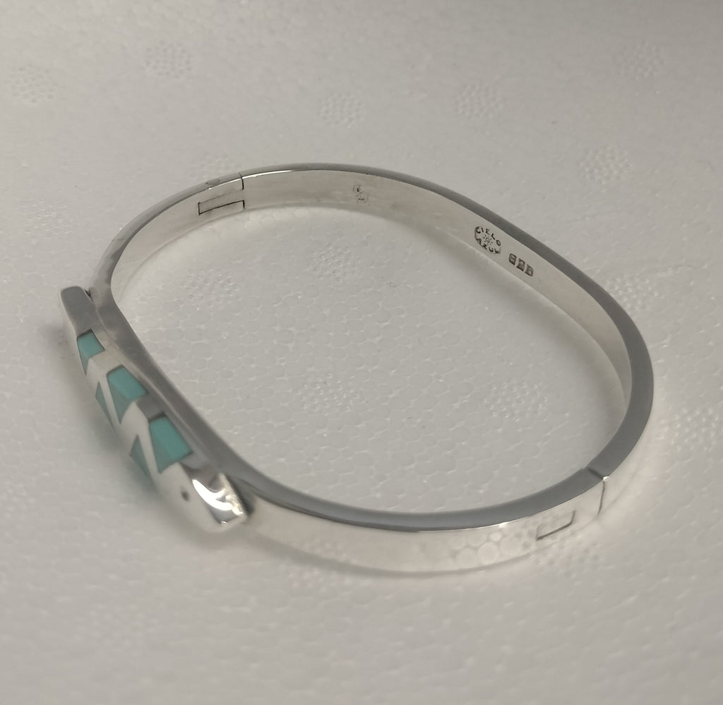 Sterling Silver Turquoise Fish Bracelet