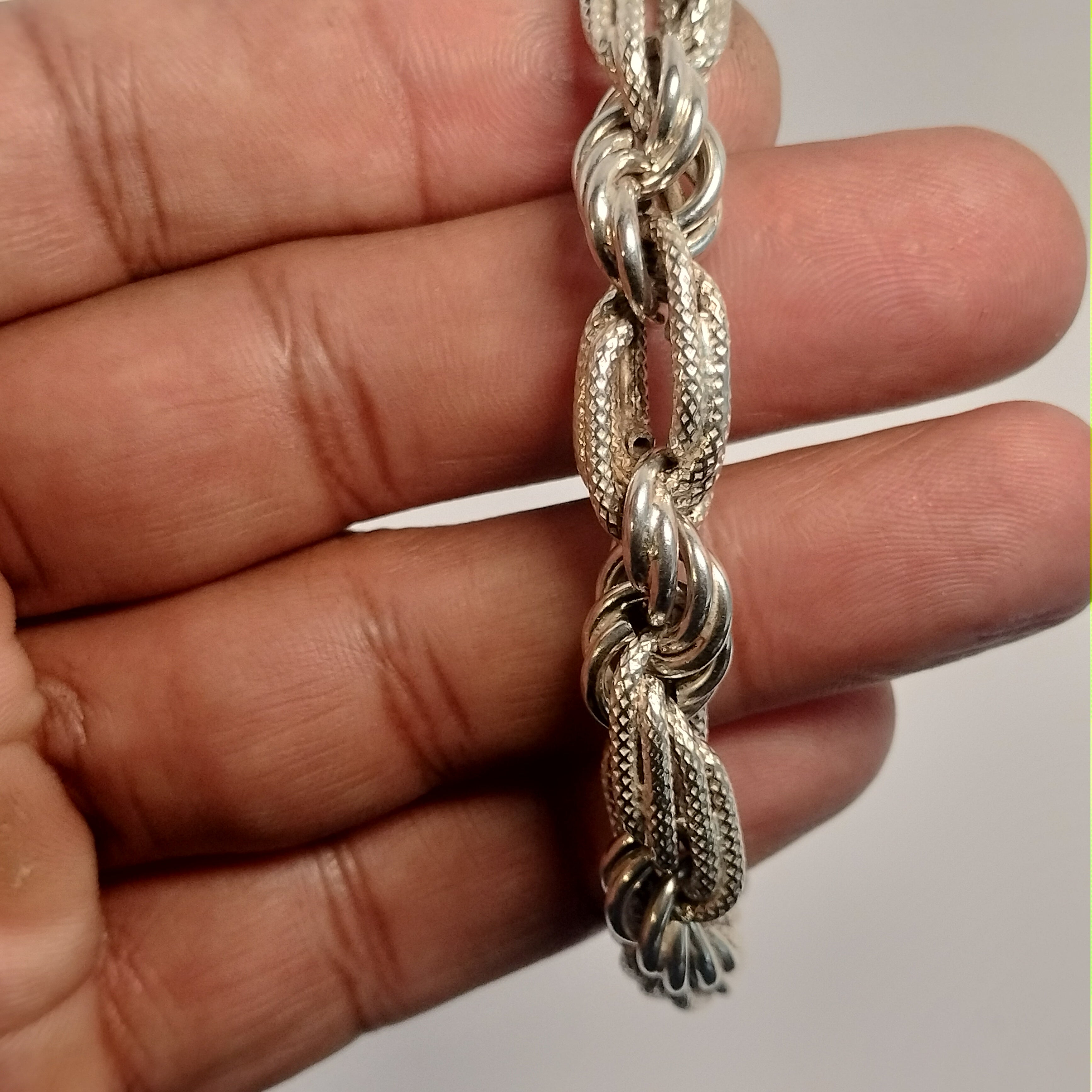Sterling Silver Figarope Bracelet