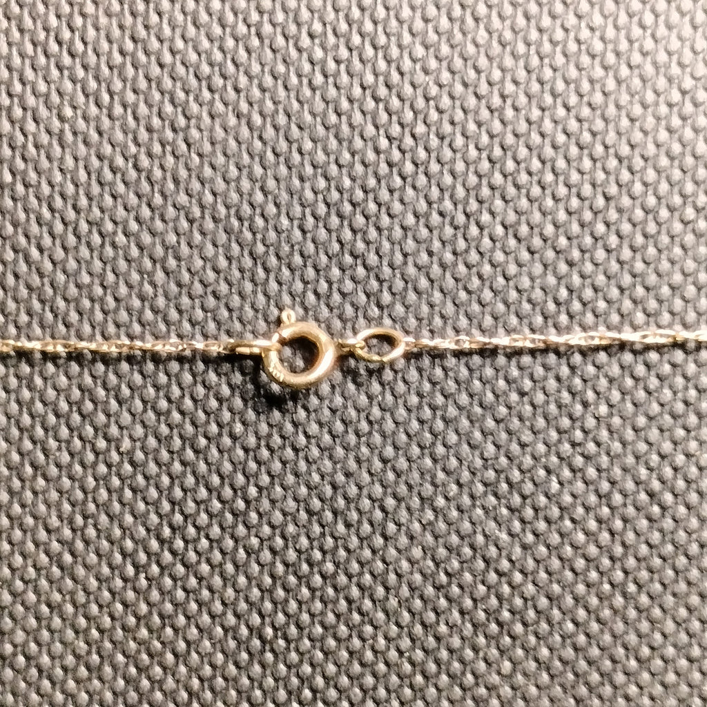 10K Gold Diamond Pendant and Chain